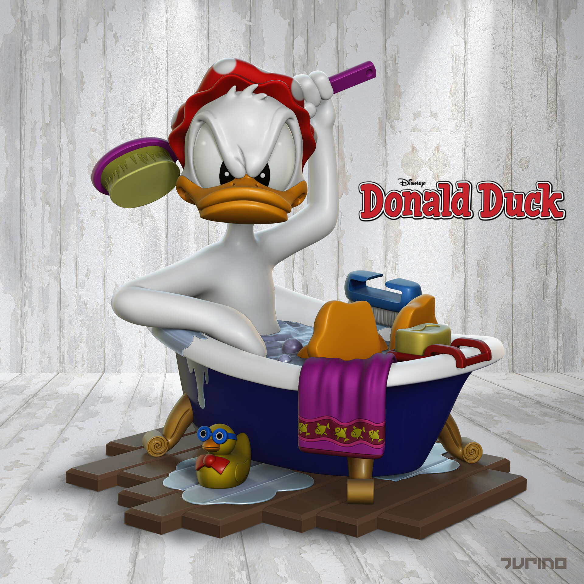 donald duck bath toy