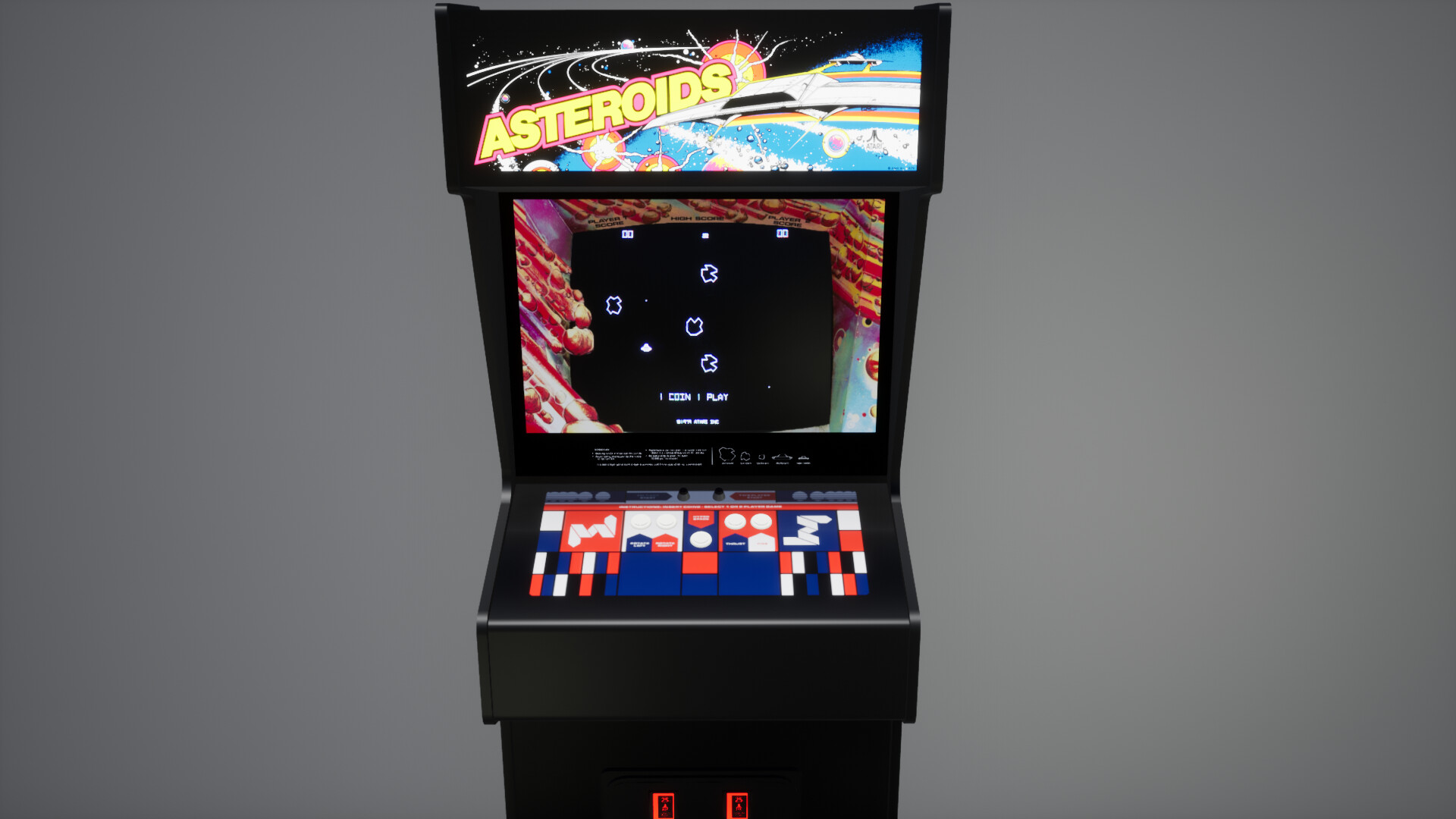 Artstation Asteroids 1979 Atari Arcade Cabinet Alex Nuelle