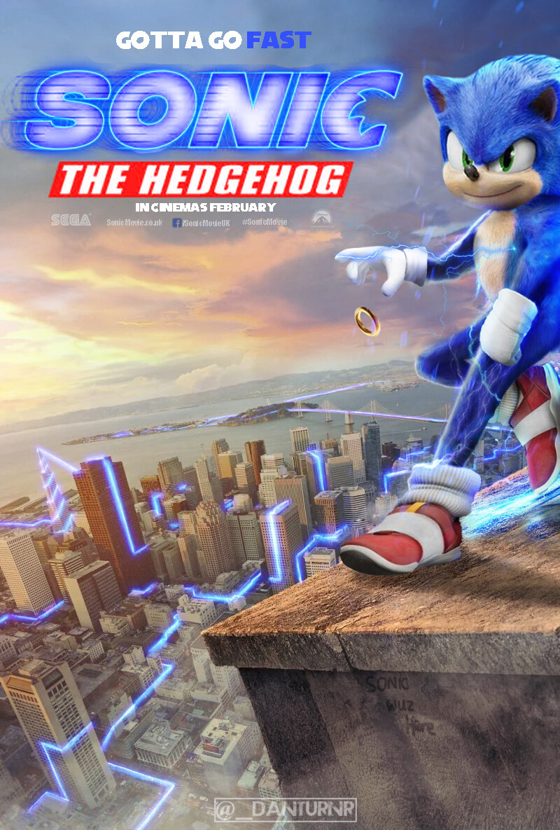 Sonic The Hedgehog official alternative movie poster on Behance