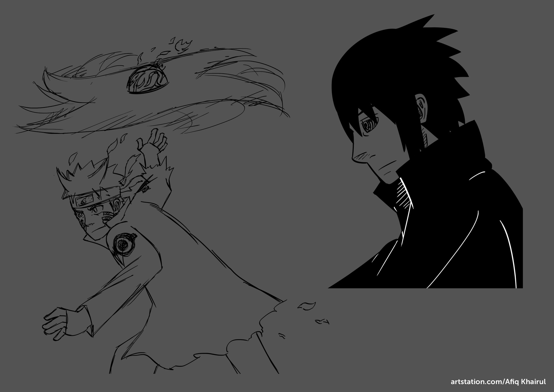 ArtStation - Naruto anime manga drawing