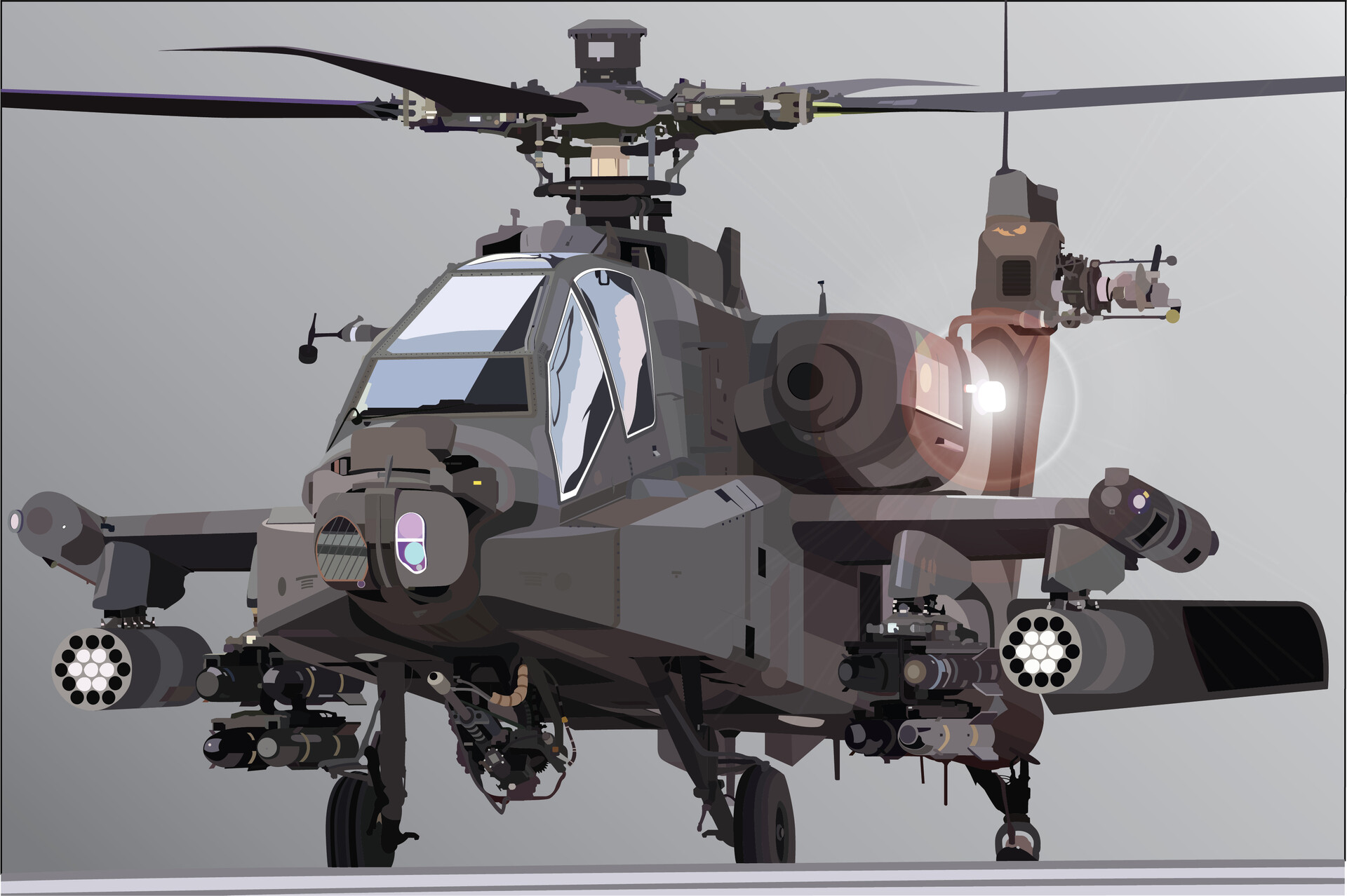 ArtStation - Apache AH-64, Roman Duvivier