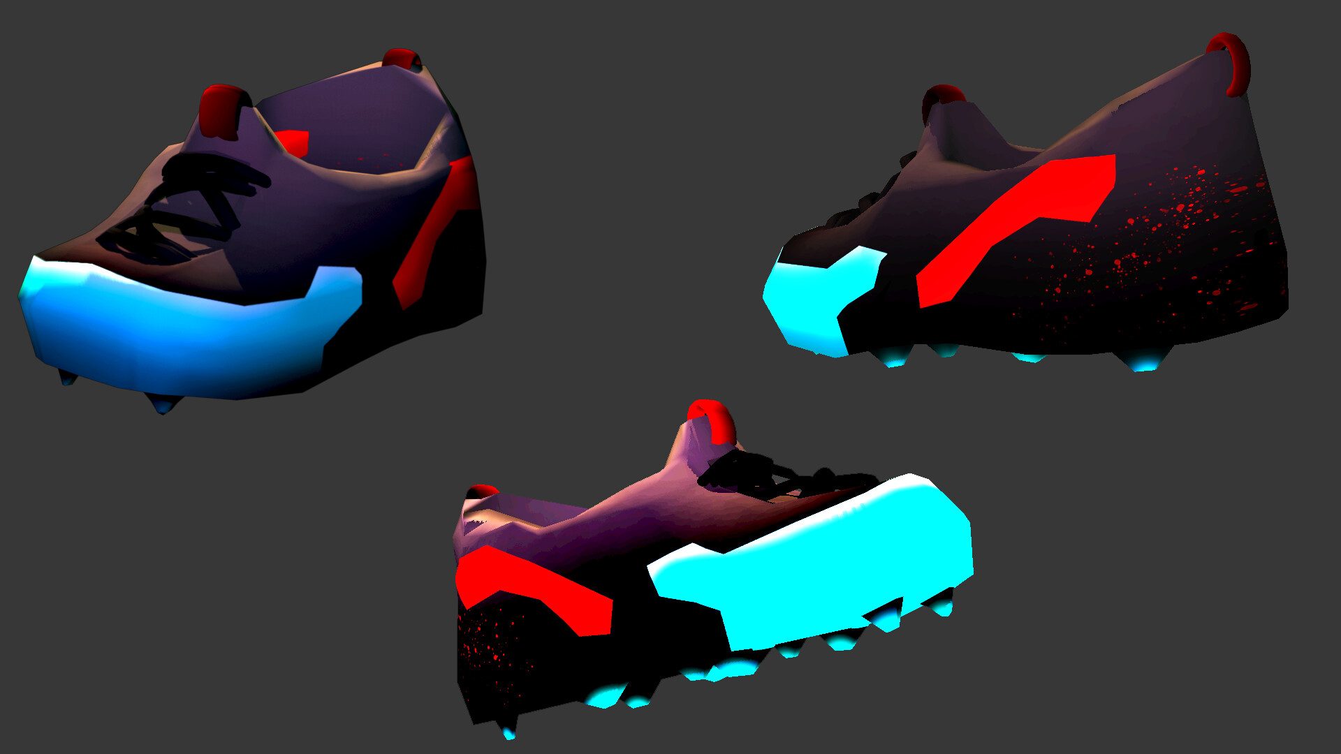 Artstation Roblox Red And Blue Soccer Cleats Sunnytamos Portfolio - red shoes roblox