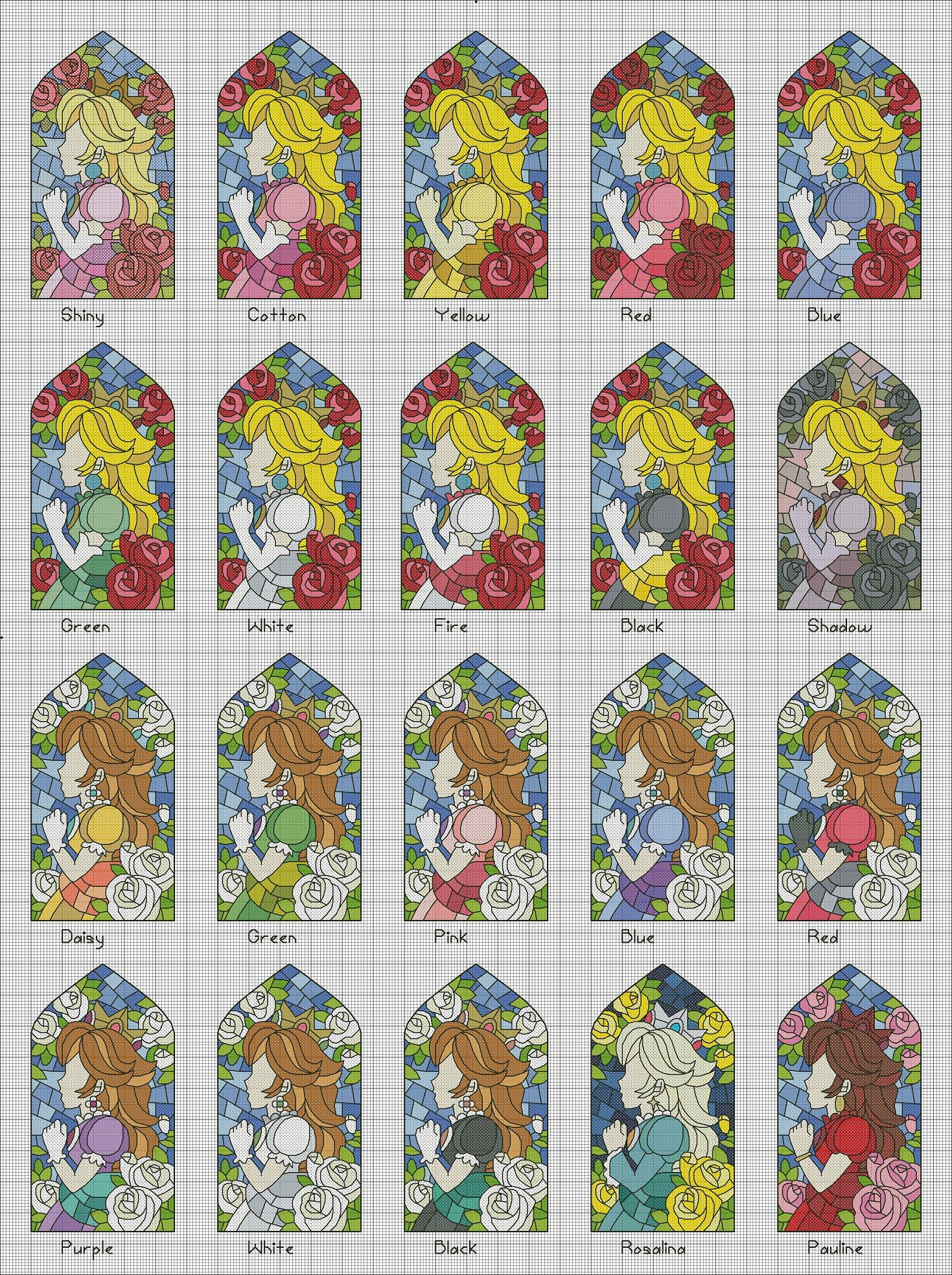 Ashley Mae Princess Peach's Castle Stained Glass Window