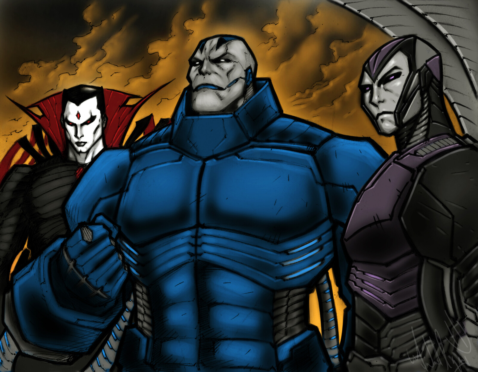 Mr. Sinister, Apocalypse, and Archangel.