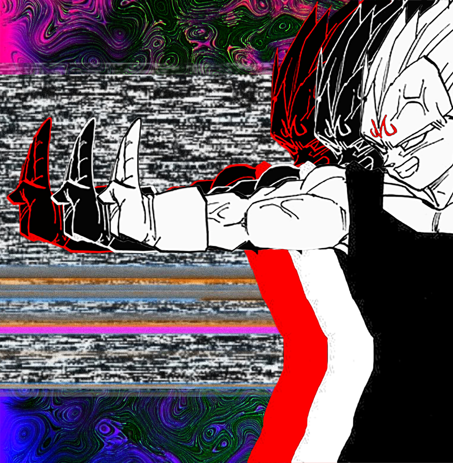 Artstation Majin Vegeta Glitch Tommy Sherlock