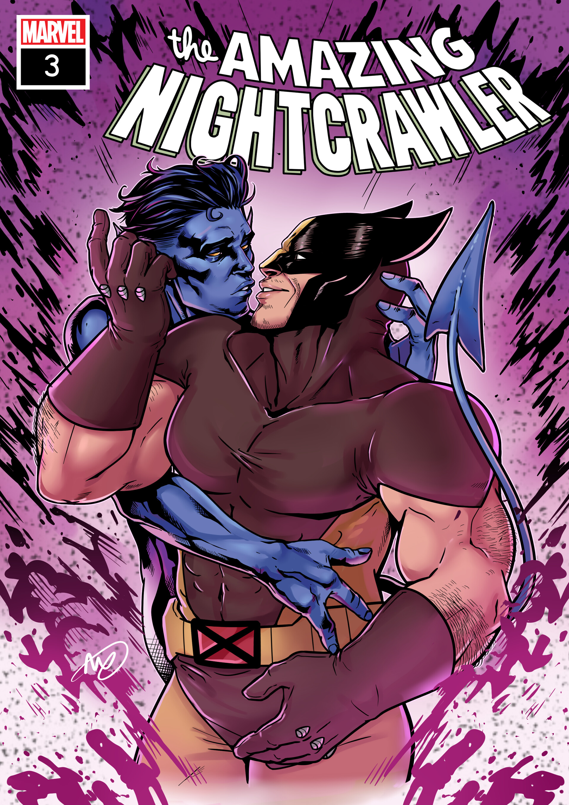 Marvin Anthony - Challenging Tropes - The Amazing Nightcrawler Cover Redraw