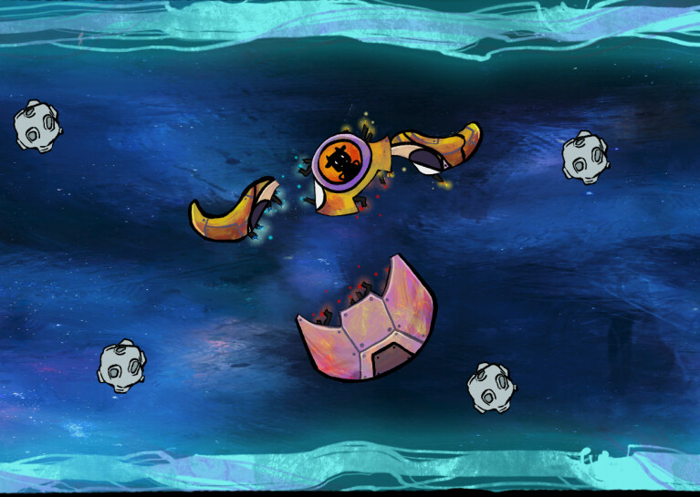 A still frame from the game - broken bullship