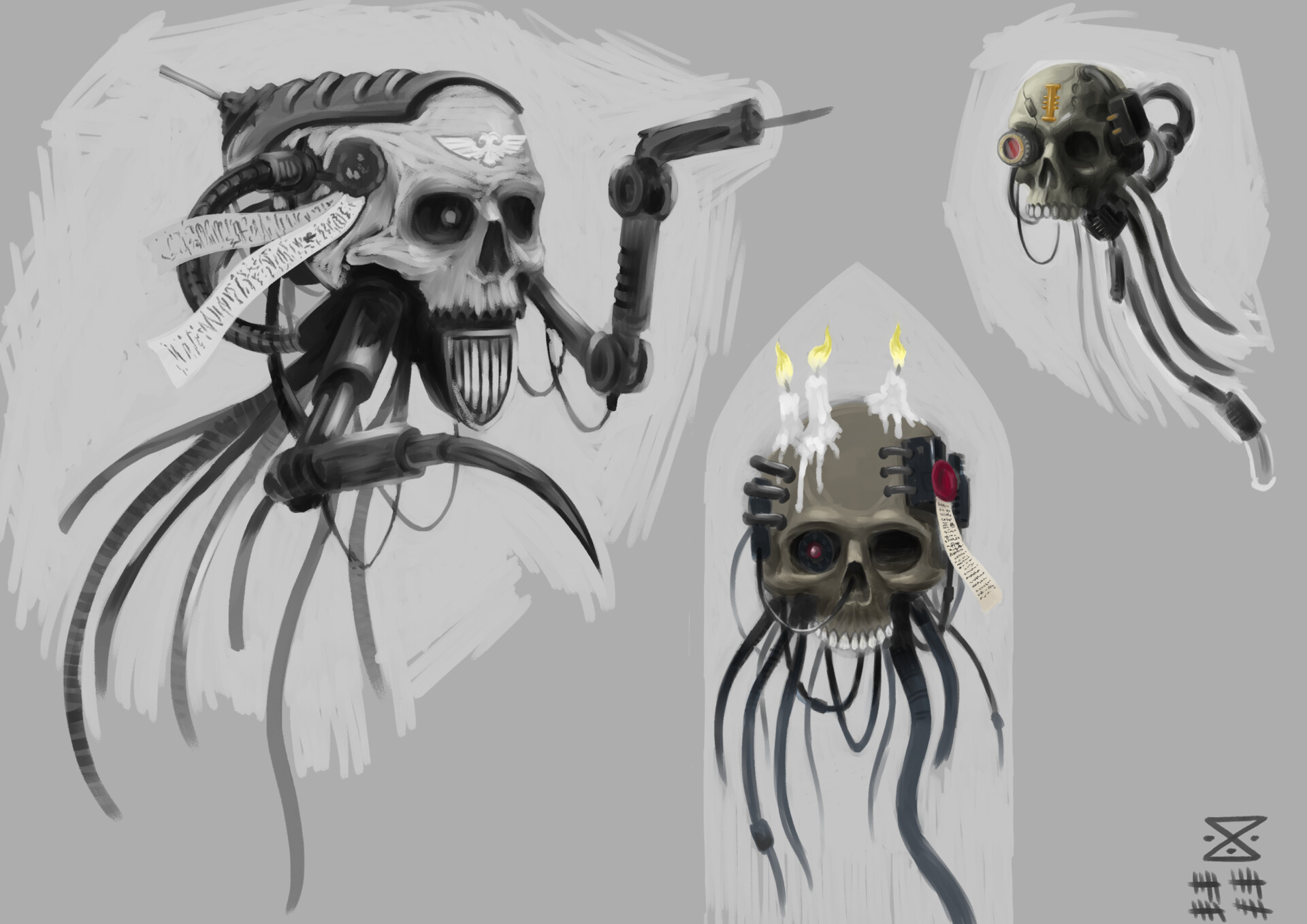 ArtStation Servo skulls sketch