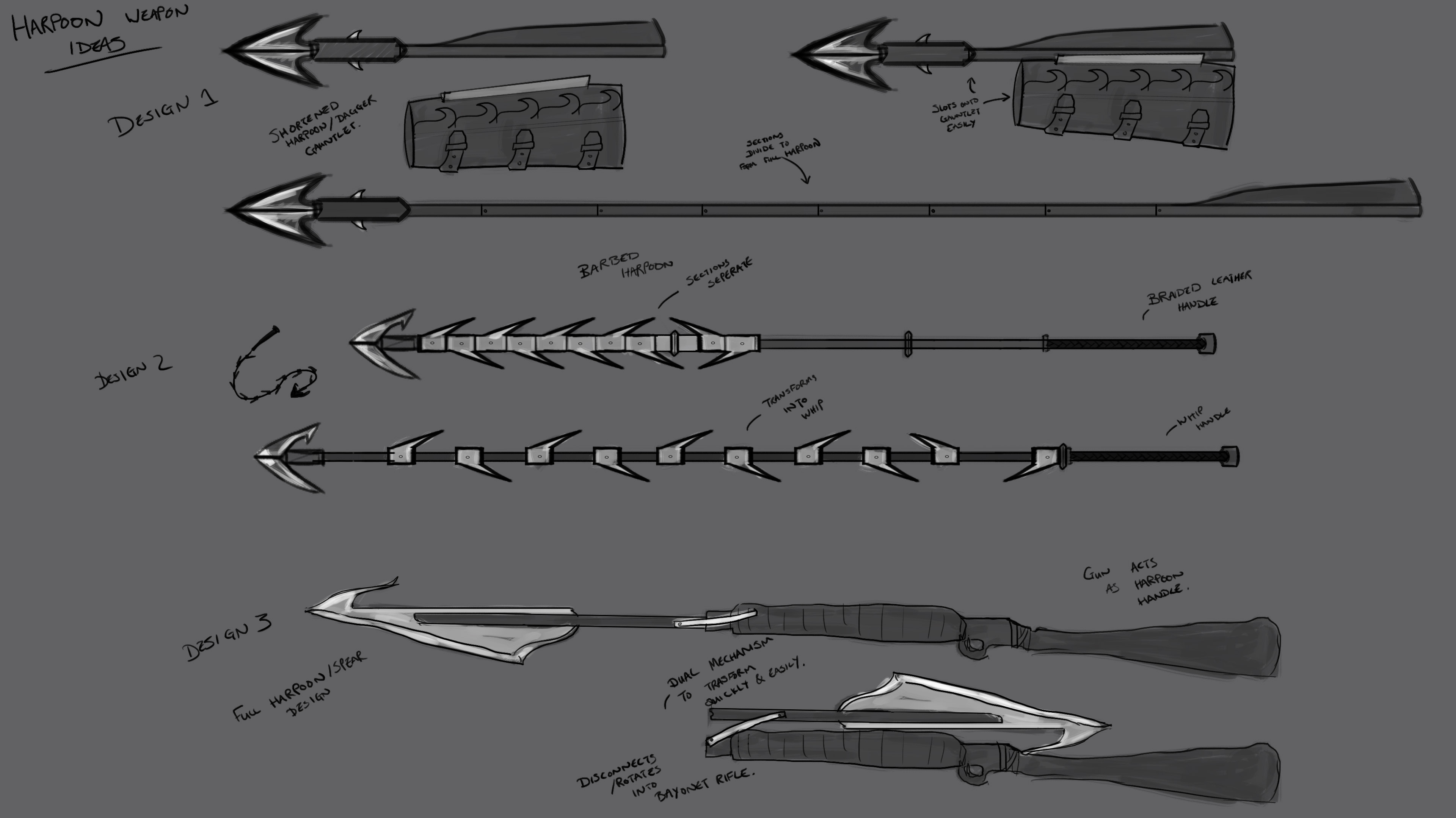 Harpoon/Musket Design