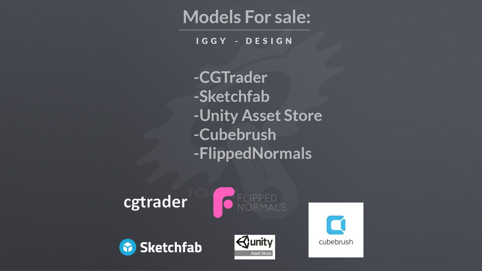 My presense in 3D model stores