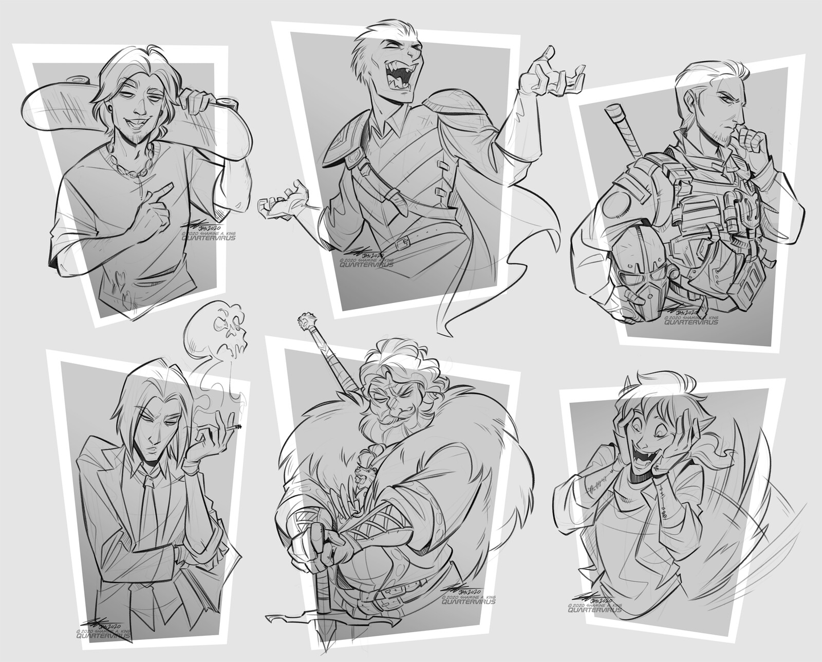 Bushfire Charity Sketches - Busts