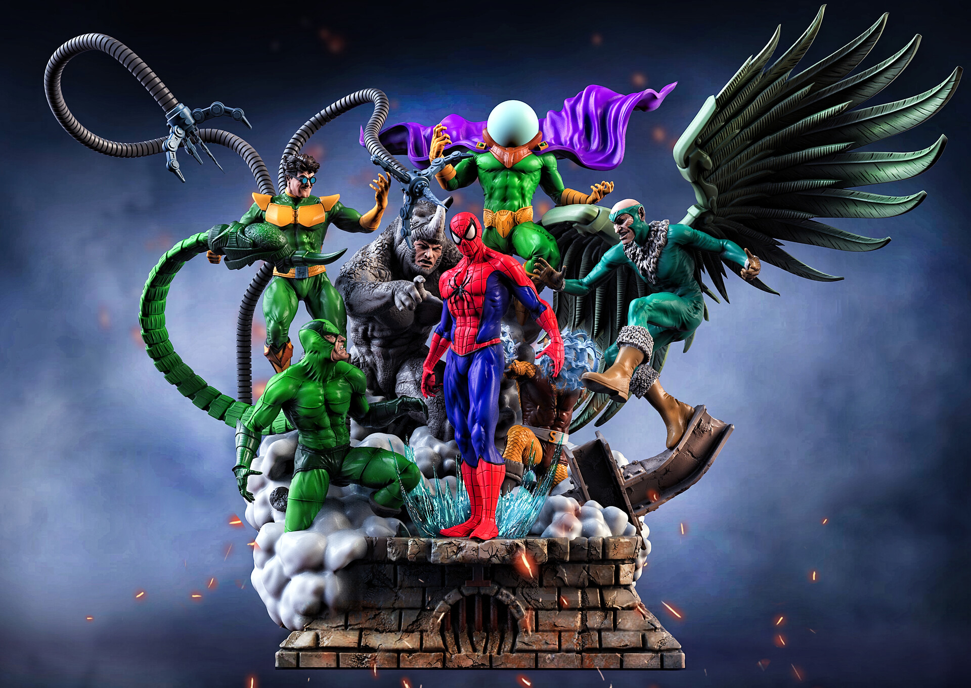 ArtStation - Sinister Six vs Spider-Man Diorama