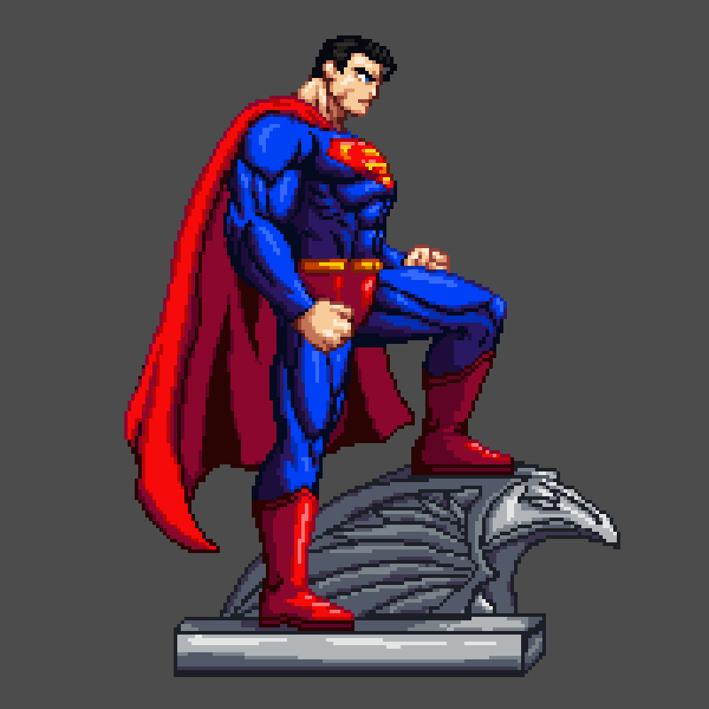 ArtStation Superman Pixel Art inspired by Jim lee