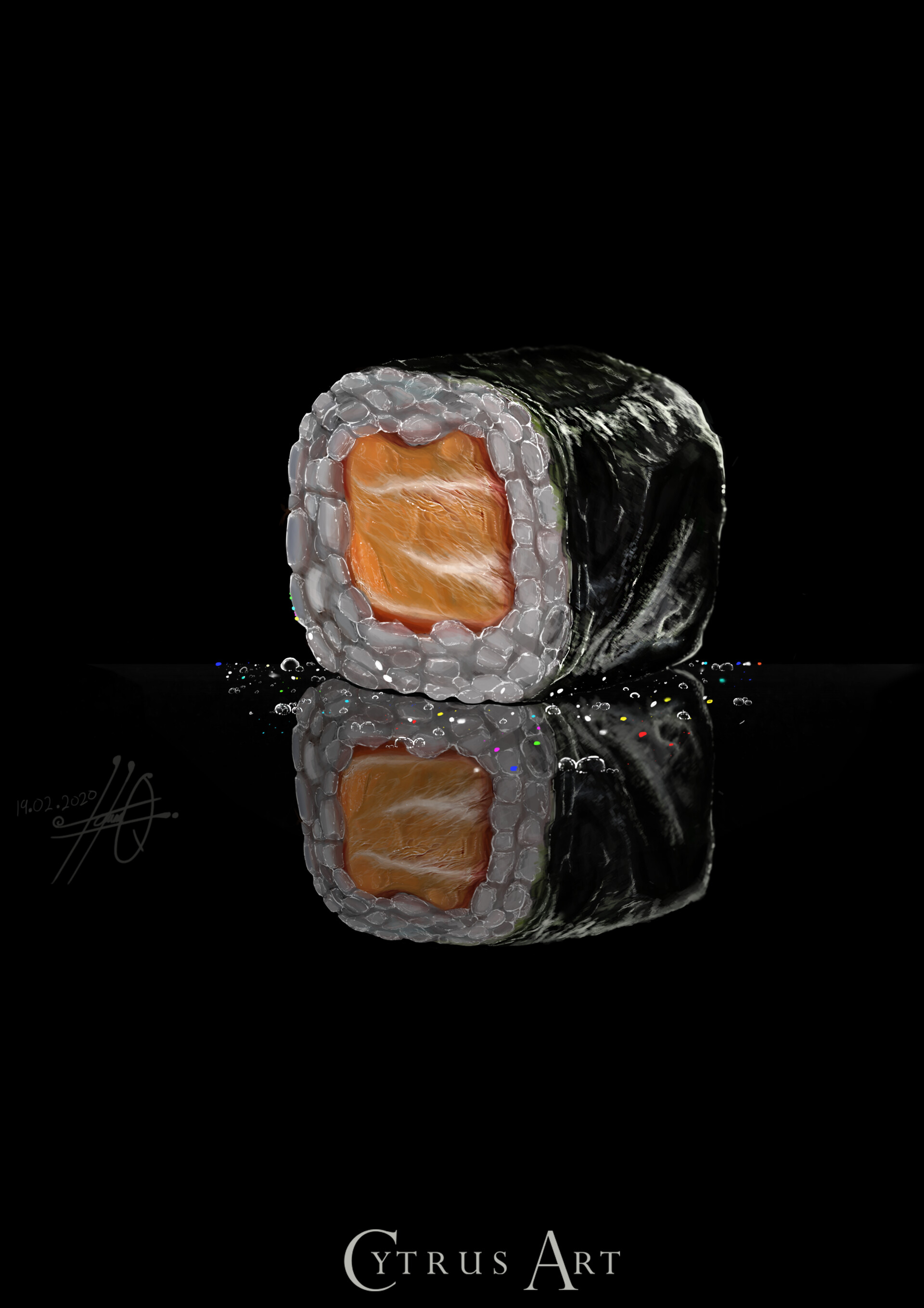 Sushi Roll Cytrus Art Artstation