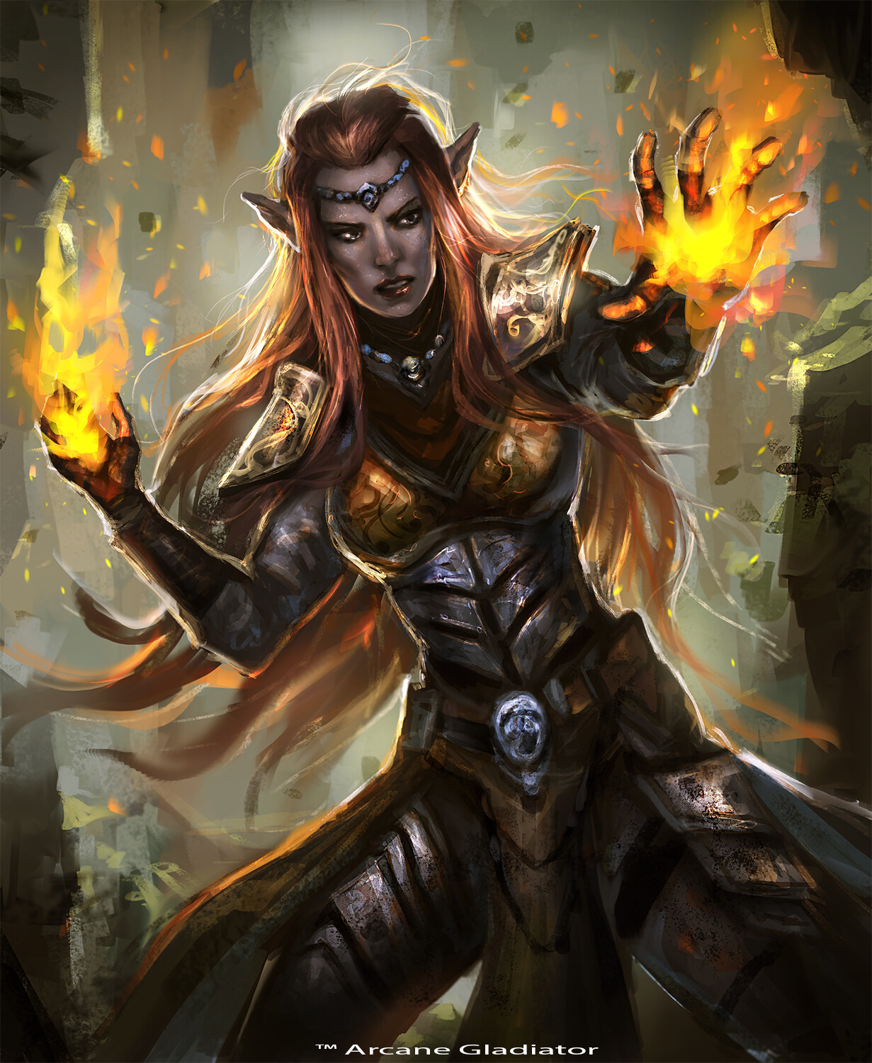 Elven Firemage-Arcane Gladiator TCG
