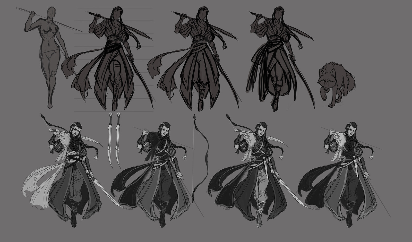 Changed pose and final design for the clothes