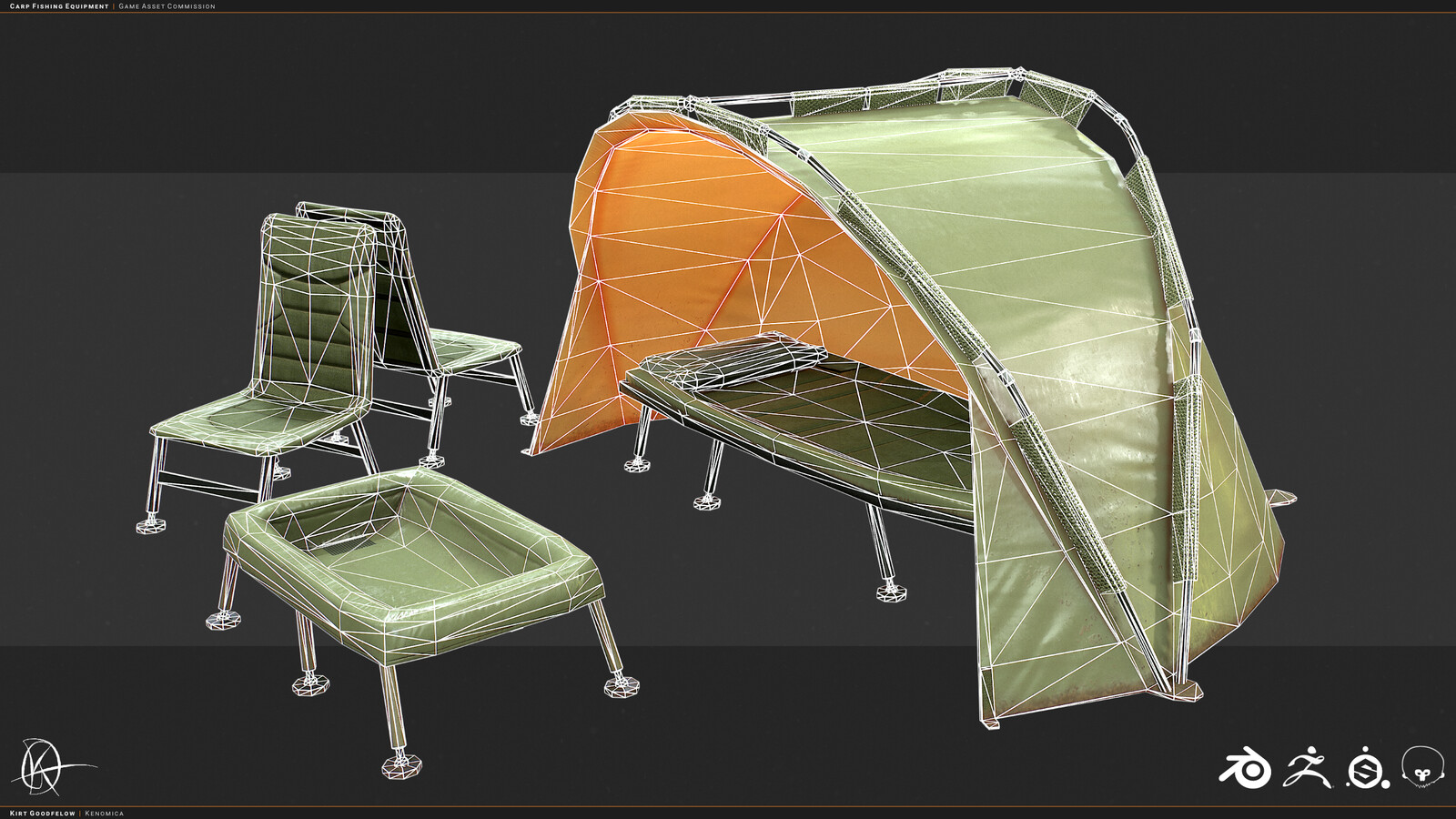 Carp Fishing Equipment - Wireframe