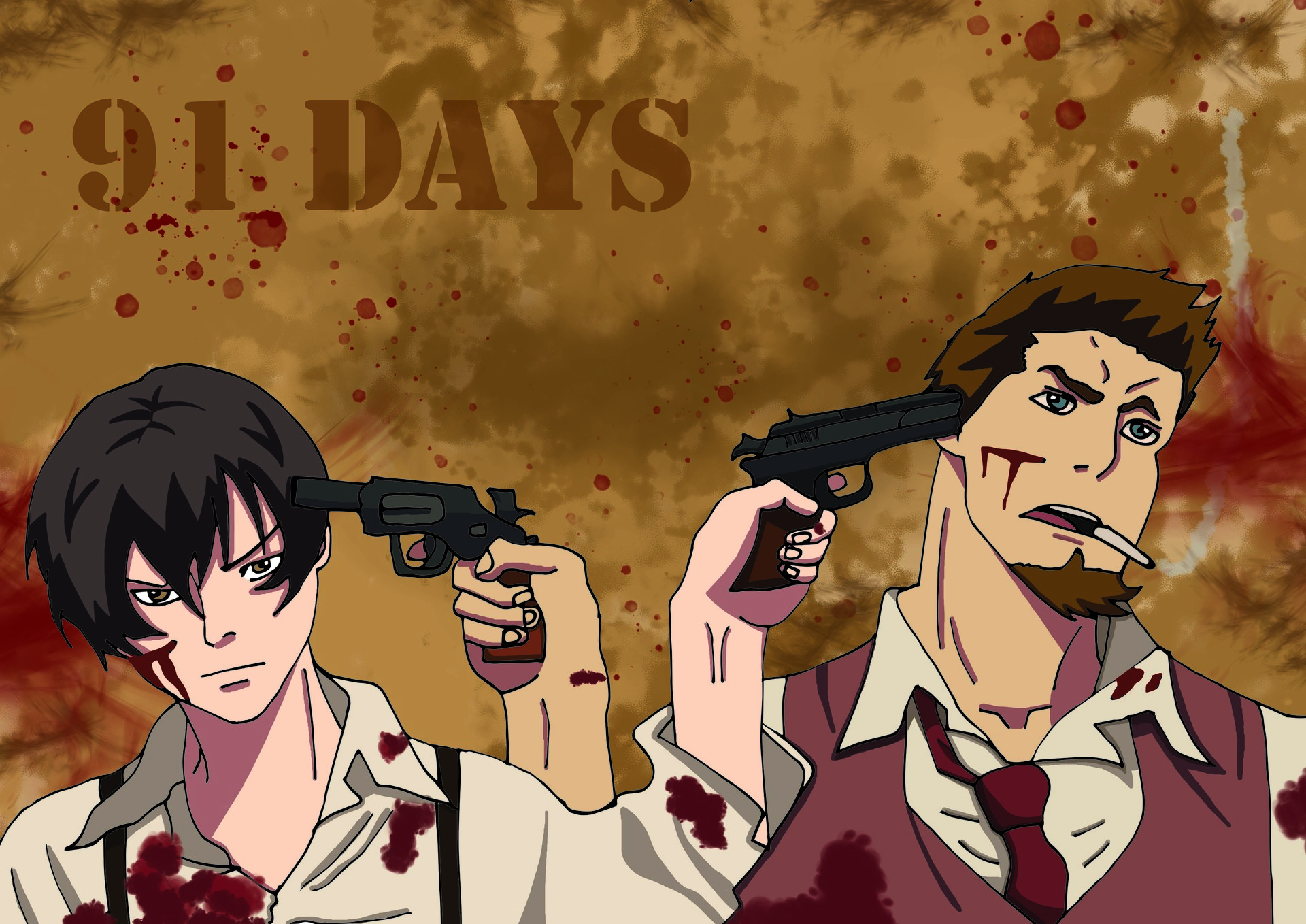91 days poster  Anime fanart, 91 days, 91 days anime wallpaper