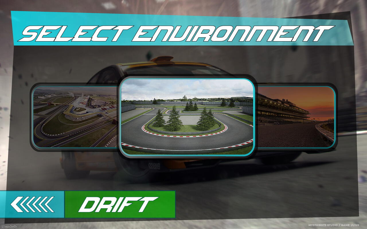 Drift car game UI