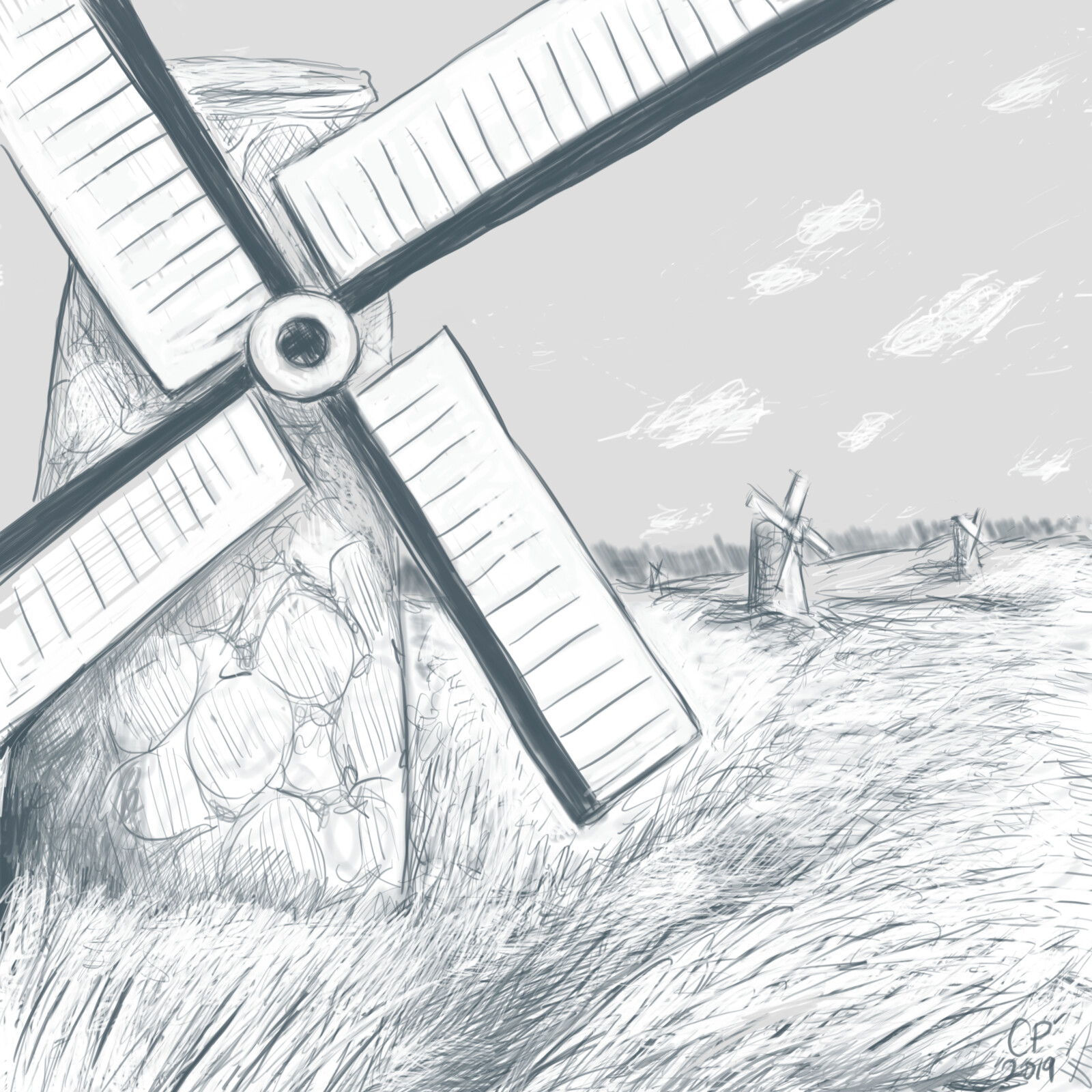 8 Windmills And Grasslands