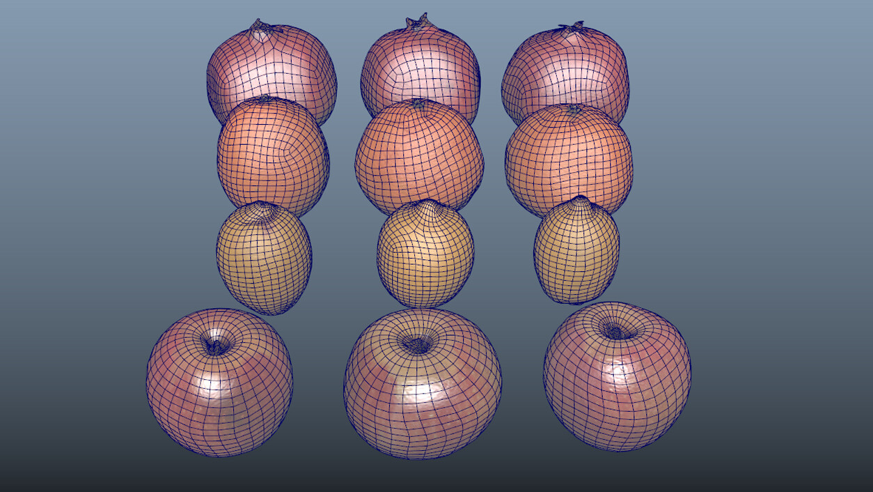 All Fruits Wireframe 3