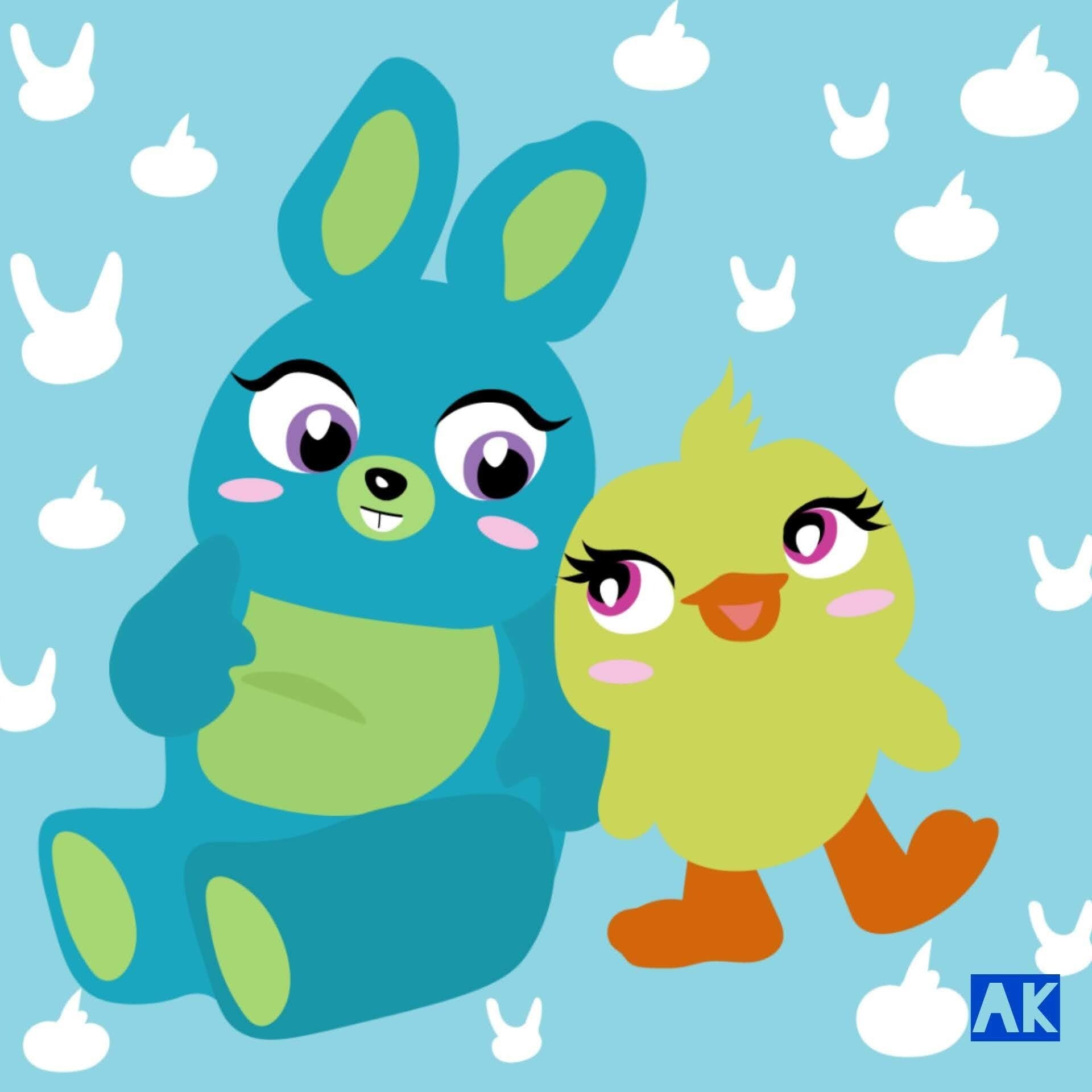 Aline kessler toy story 4 ducky and bunny