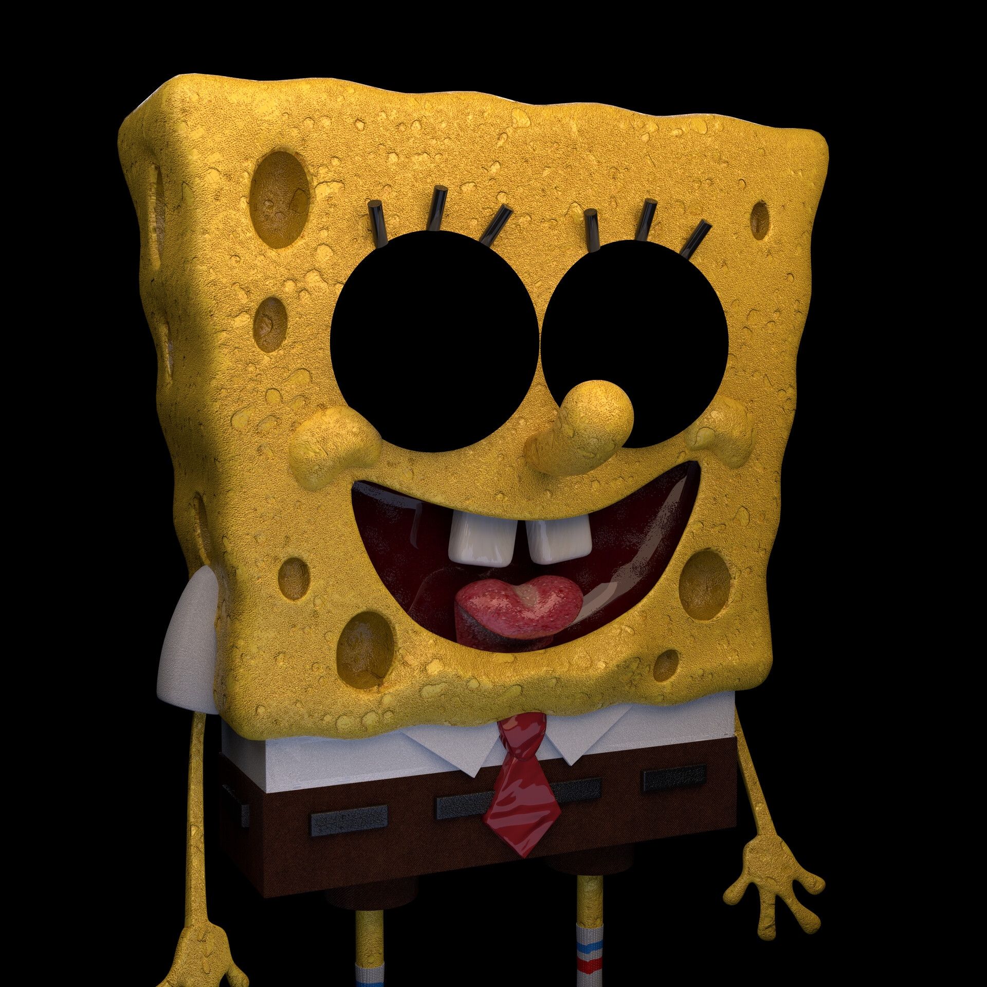 Spongebob chocolate teeth.