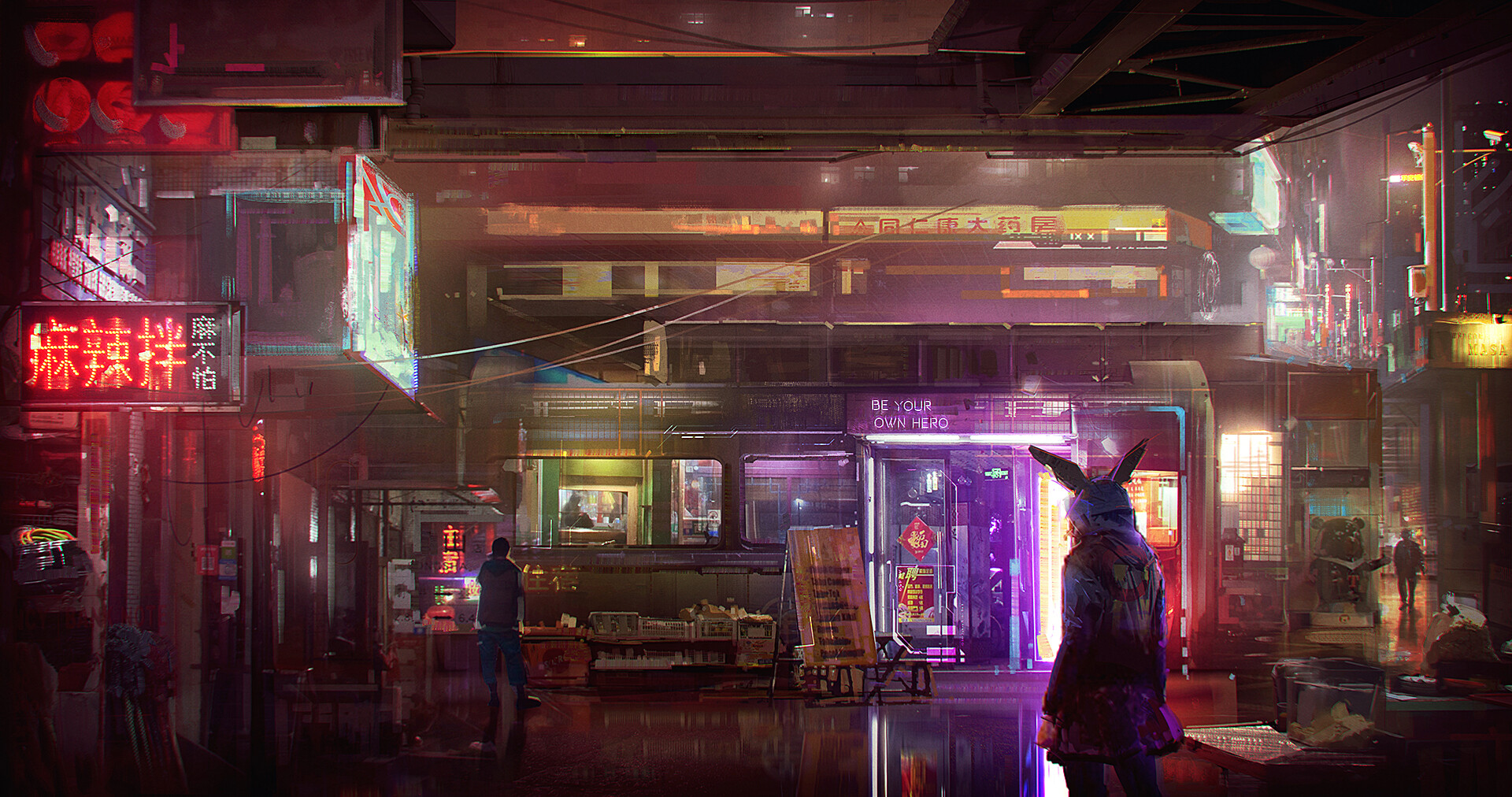 ArtStation - Bunny Girl At Corner Food Stand Bunny Girl At Corner Food Stand, Donglu Yu