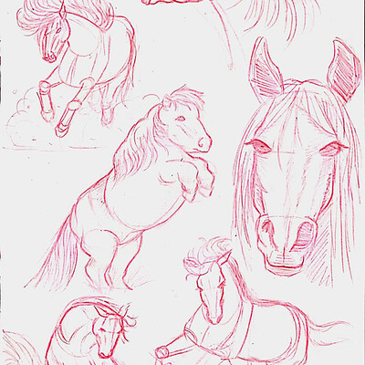 Rachel hum horses study sketch