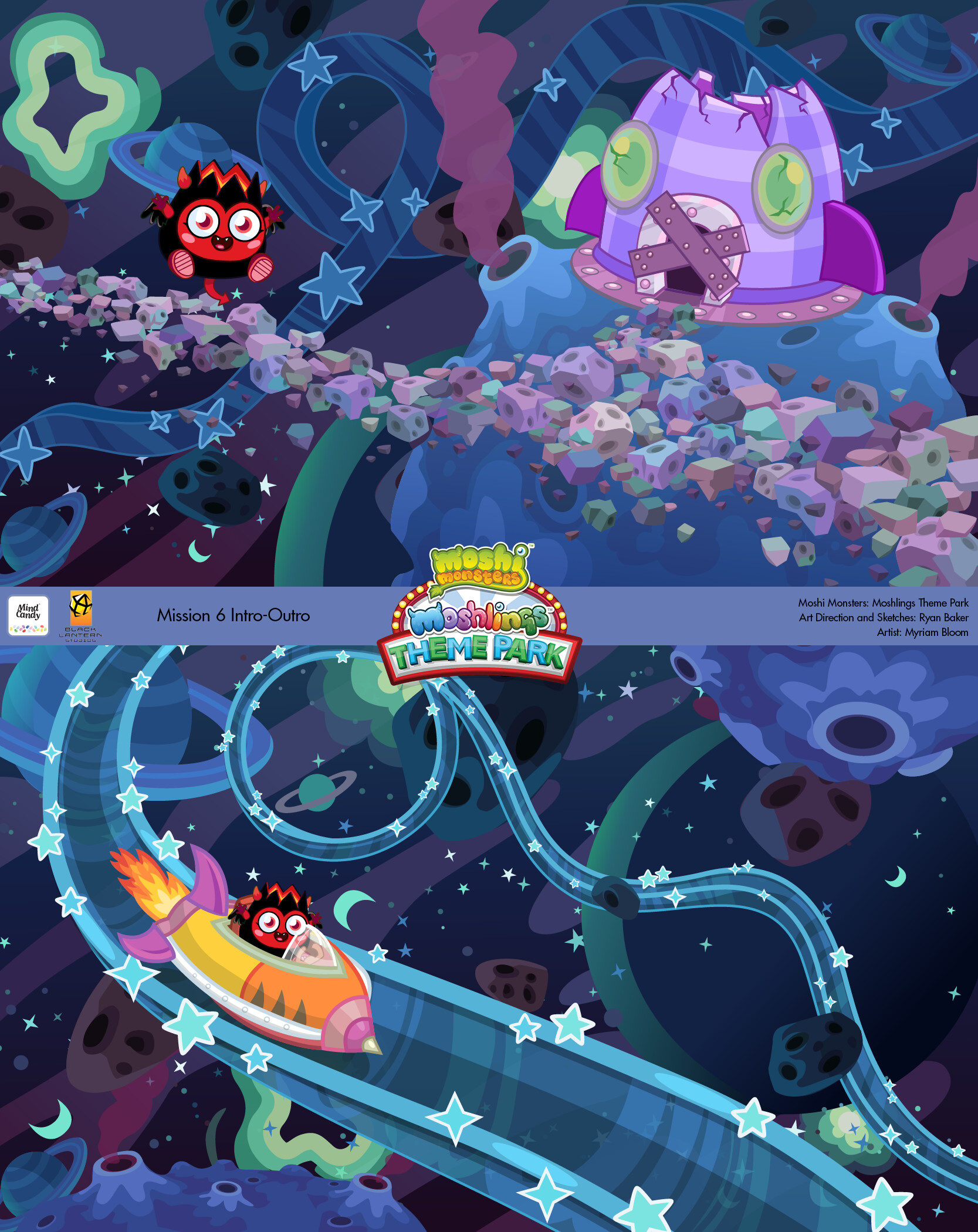 ArtStation - Moshi Monsters: Level Start and End Illustrations