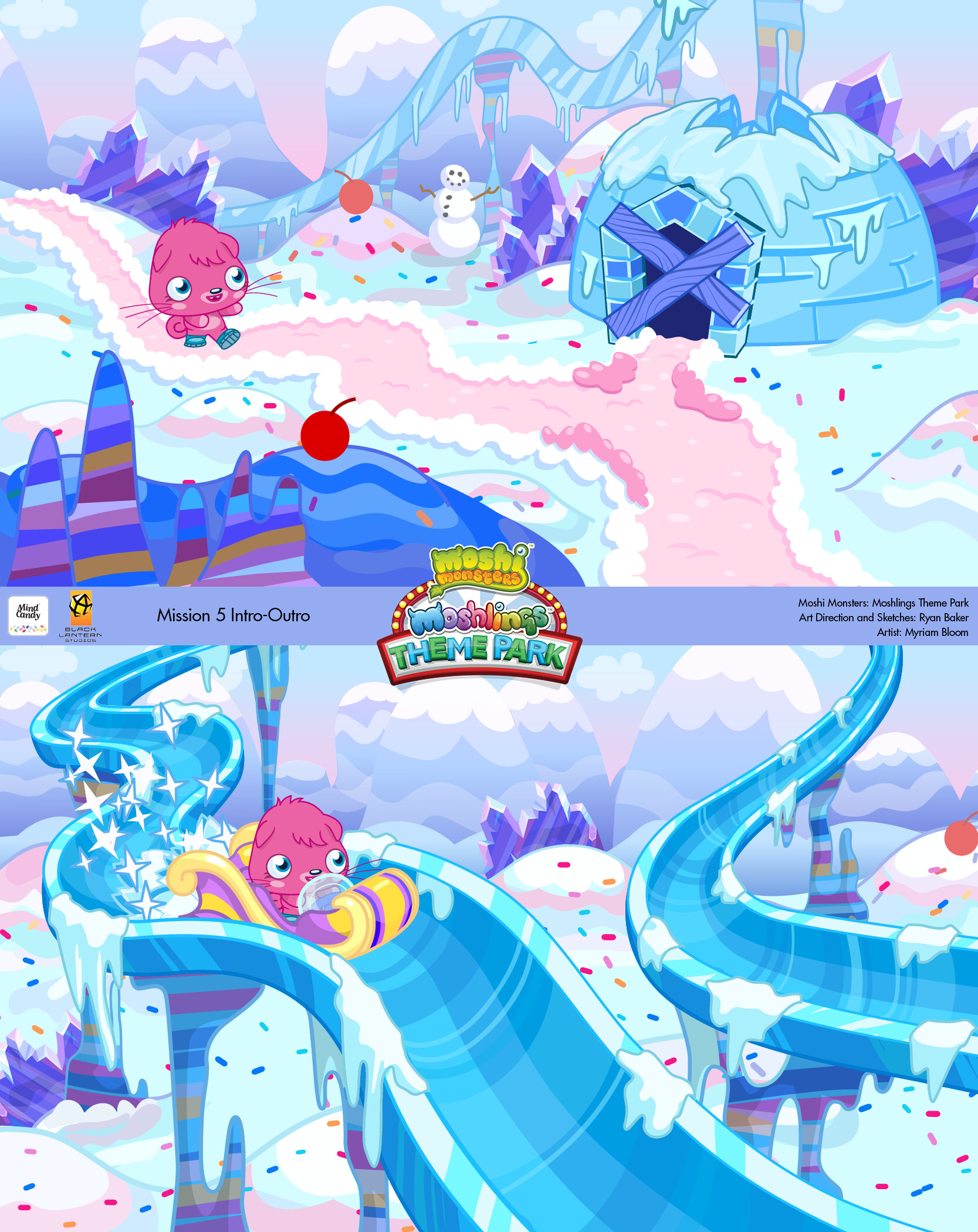 ArtStation - Moshi Monsters: Level Start and End Illustrations