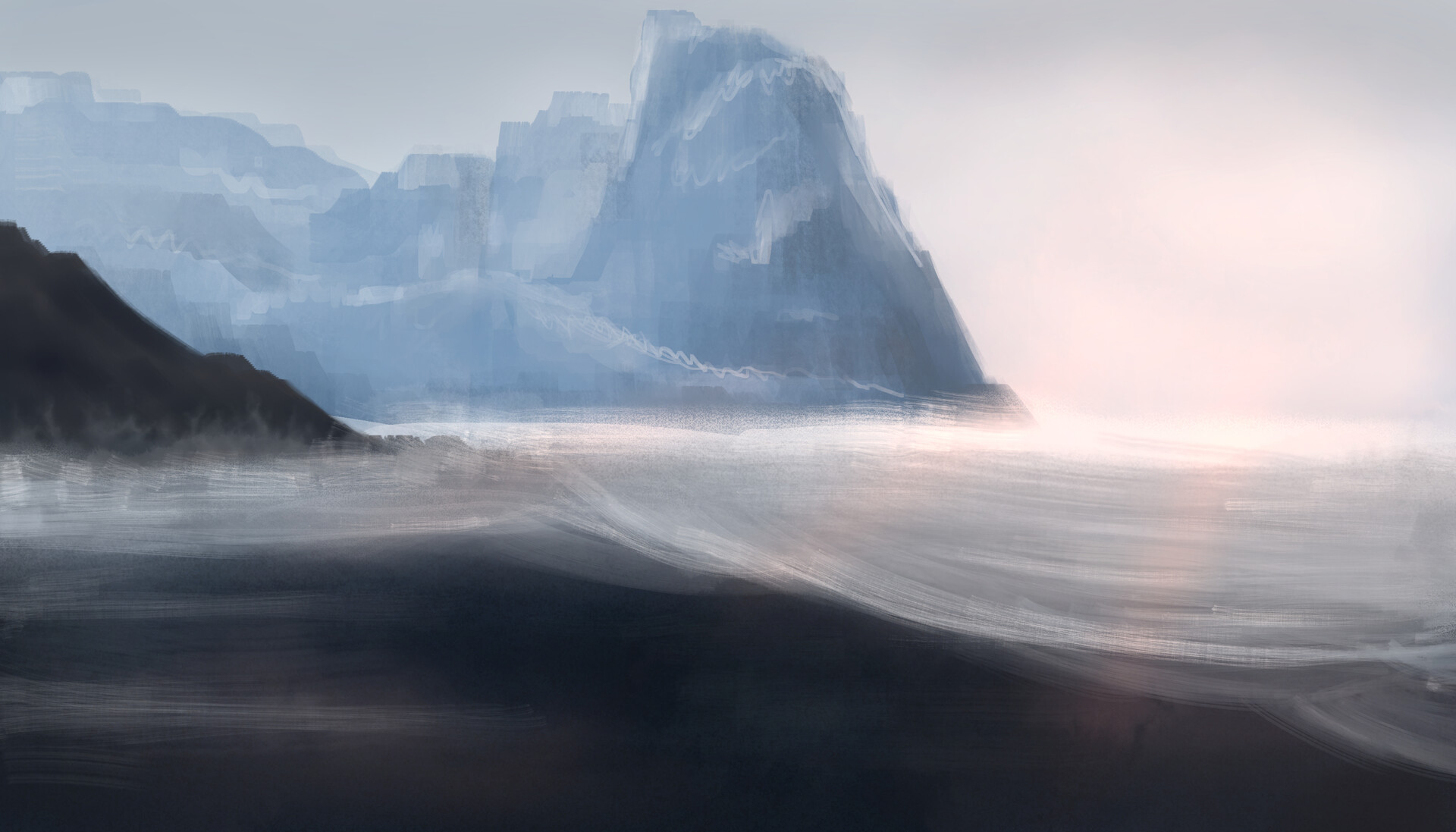 Artstation Black Sand Beach Elizabeth Mclennan