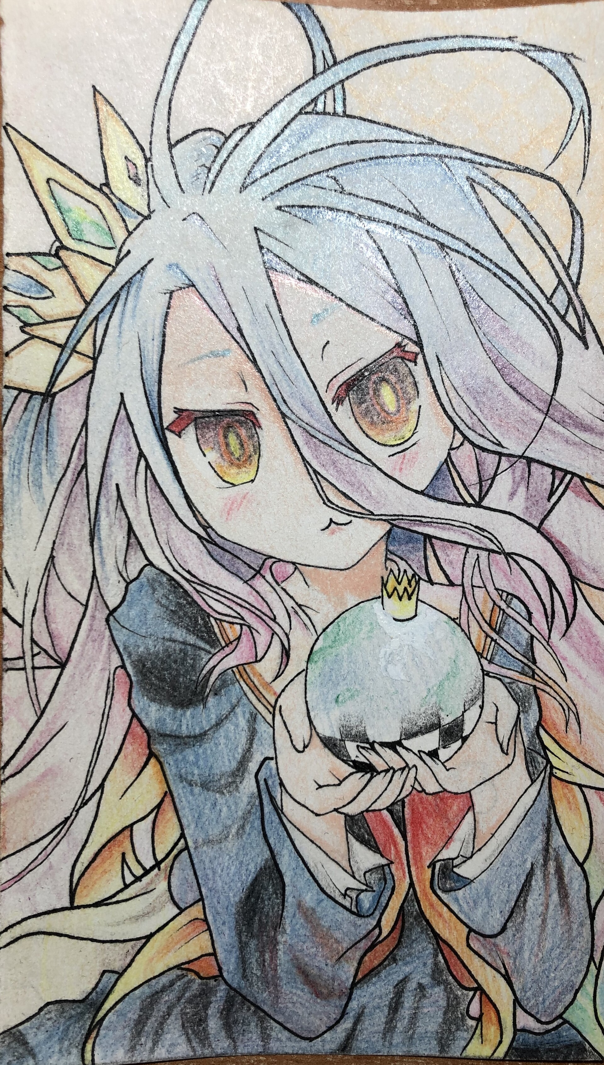 Artstation No Game No Life Shiro Illustration Amanda Abril Request from @/_tyb.bryan on instagram, a drawing of shiro from the anime no game no life. life shiro illustration amanda abril