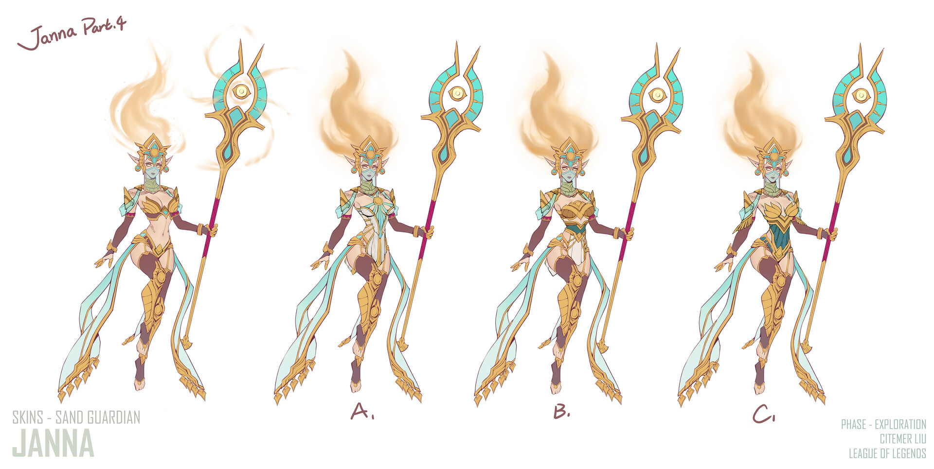 Citemer Liu - Sand Guardian Janna concept art