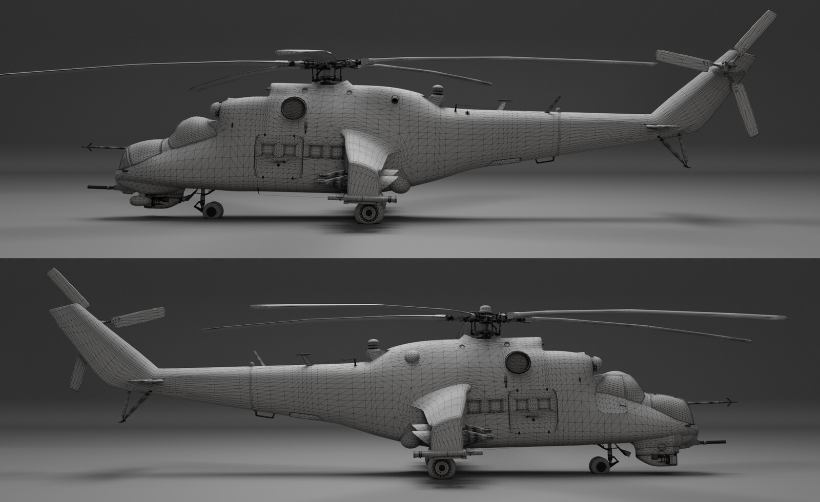 The topology is "not great, not terrible". Couldn't really figure out a way to render wireframe with quads in Arnold, so I thought triangles was better than nothing.