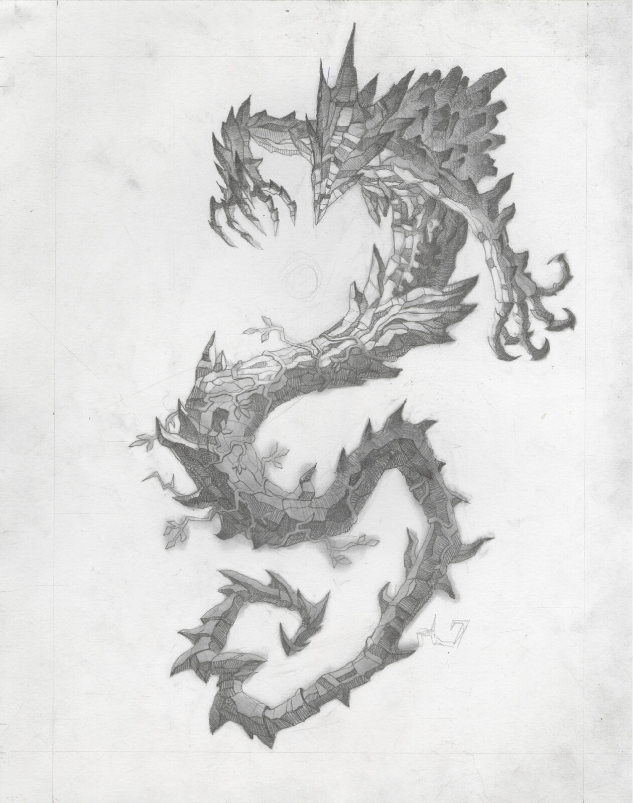 Graphite illustration for Scarlet Shard