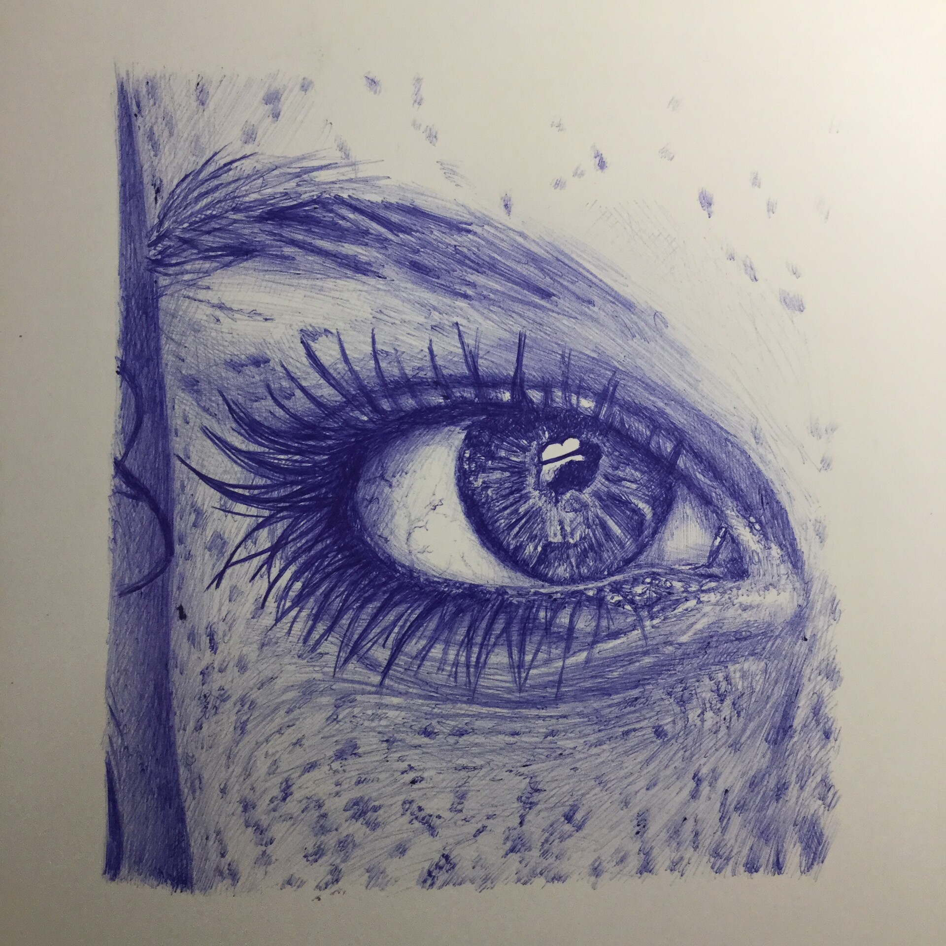 ArtStation  Ballpoint pen eye study