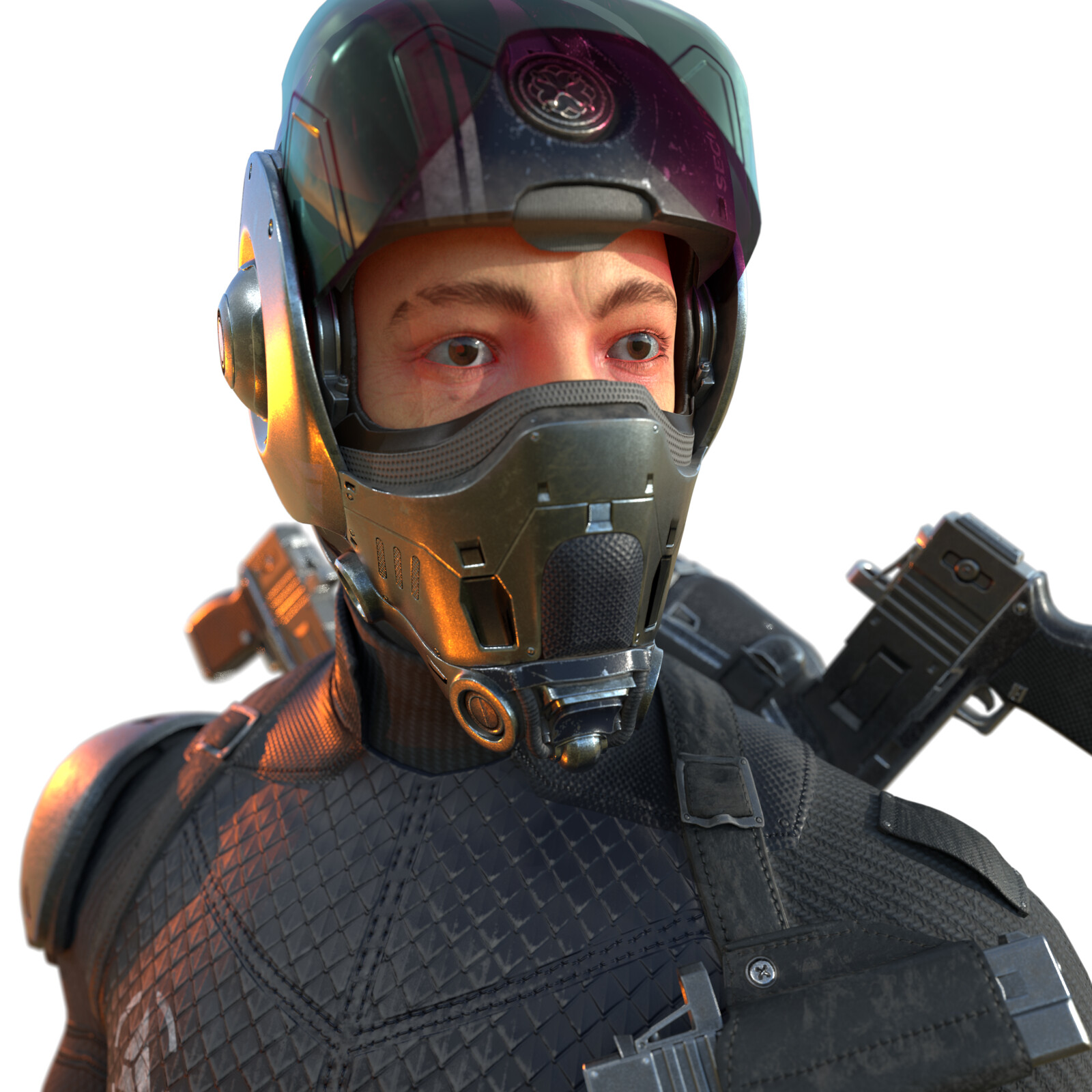 police 3d cg character