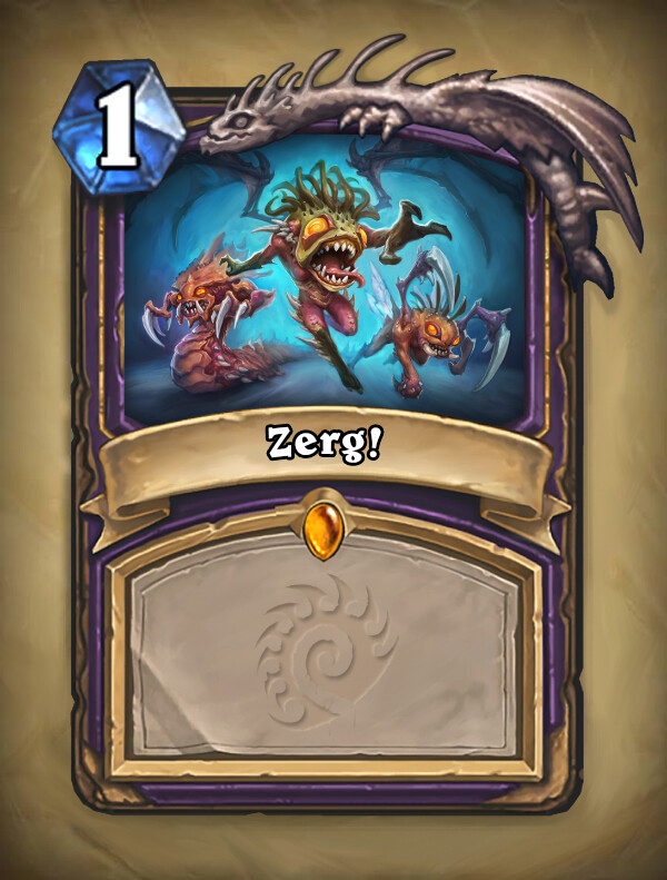 Blank card, Zerg logo, Murloc legendary :)