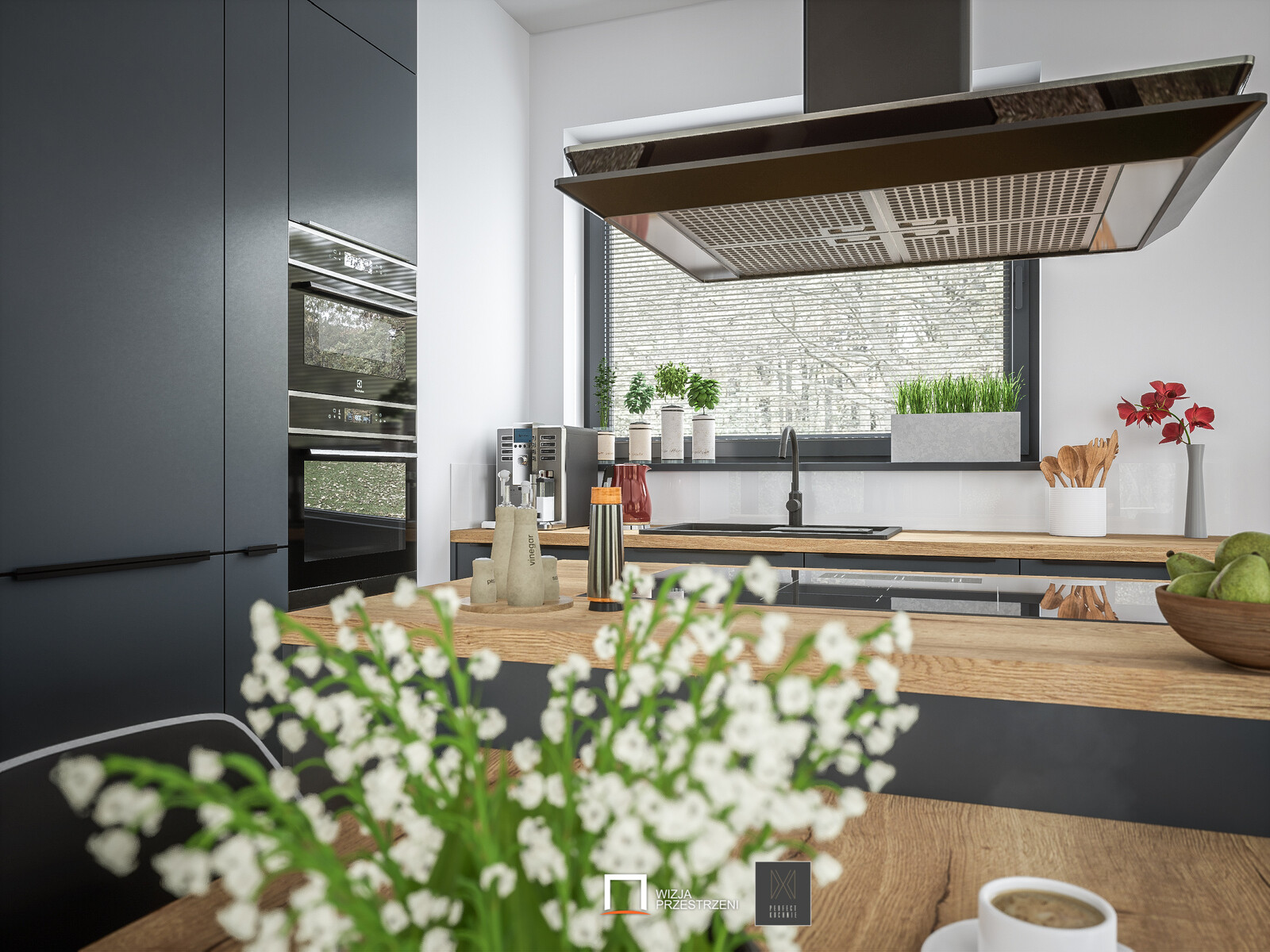 Graphite Kitchen Interior ArchViz - UE4 / Unreal Engine 4 + RTX
