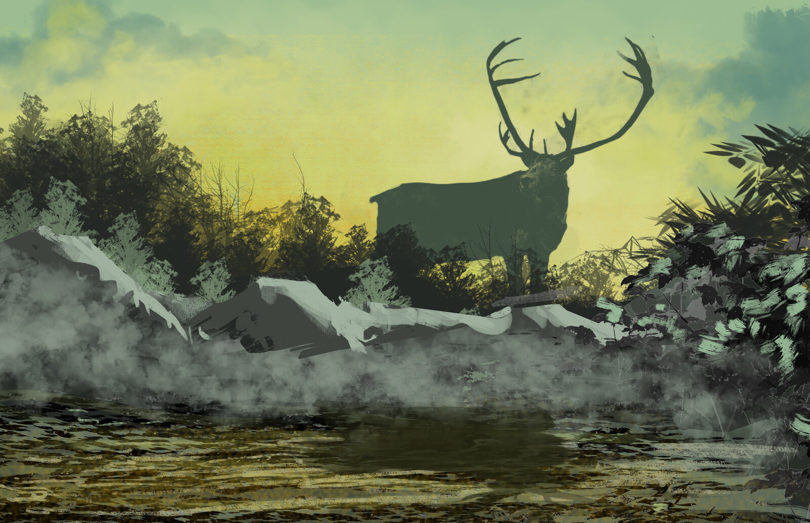 Etienne Lamoureux Caribou (Speed Painting)