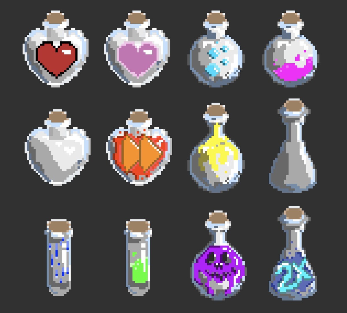 ArtStation - Pixel Potion Bottle Power Ups