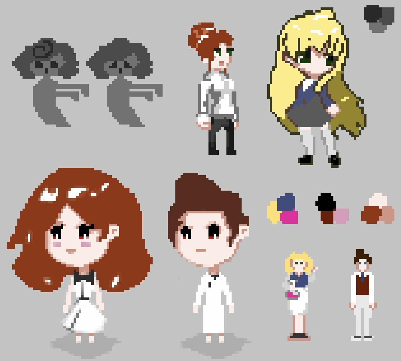 Leonnie Moore Cornish Pixel Art Character Concepts Pixel art study of characters from five of my favorite games/artists: leonnie moore cornish