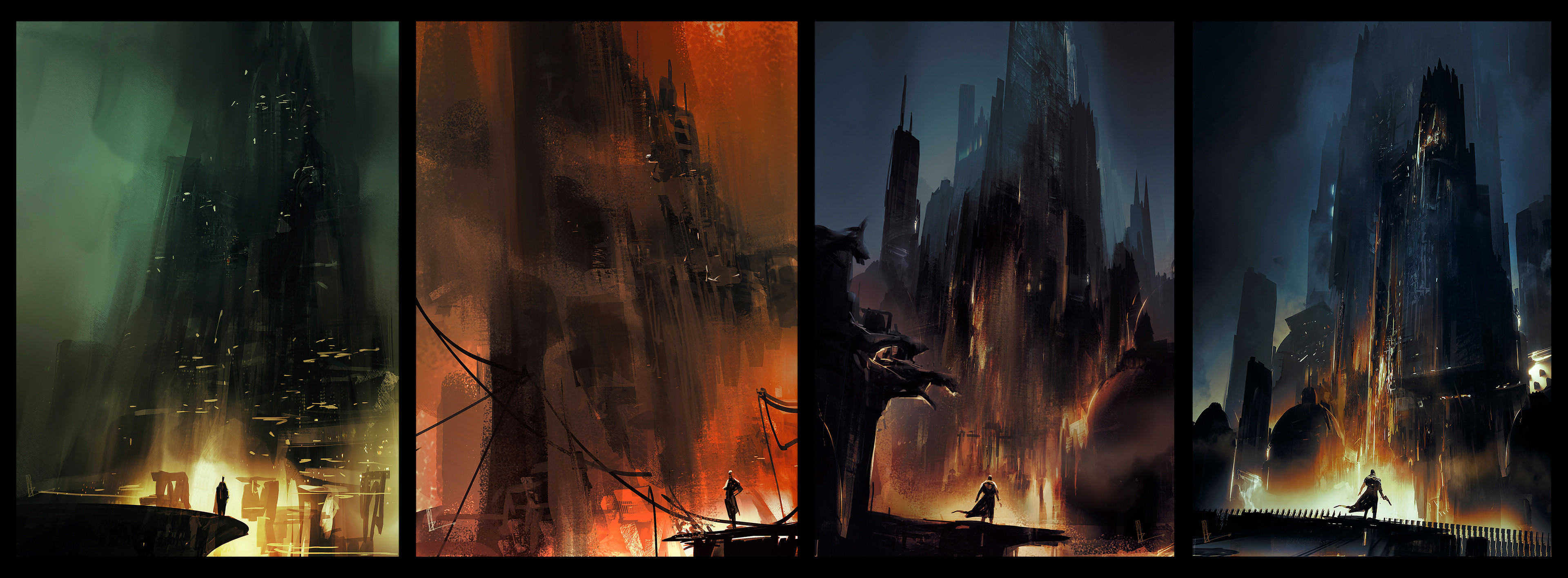 Early Thumbnails and sketches