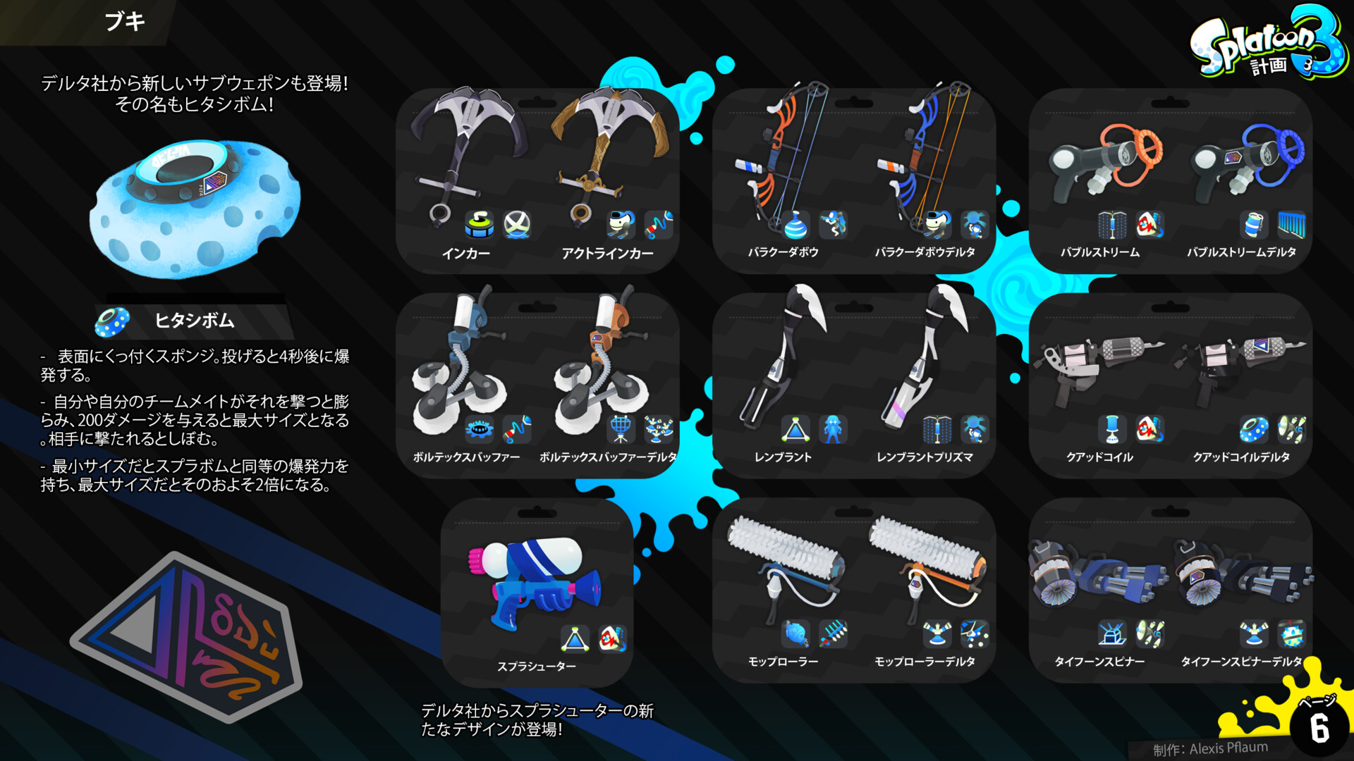 Artstation スプラトゥーン3計画 ゲームコンセプトの概要 Alexis Pflaum