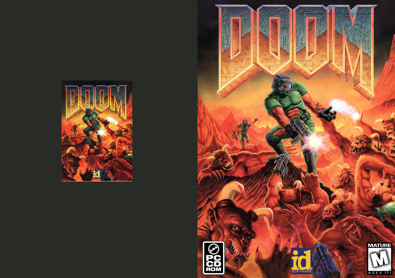 Doom (the original 1993 art by Don Ivan Punchatz) (scan cover vs. retouched)