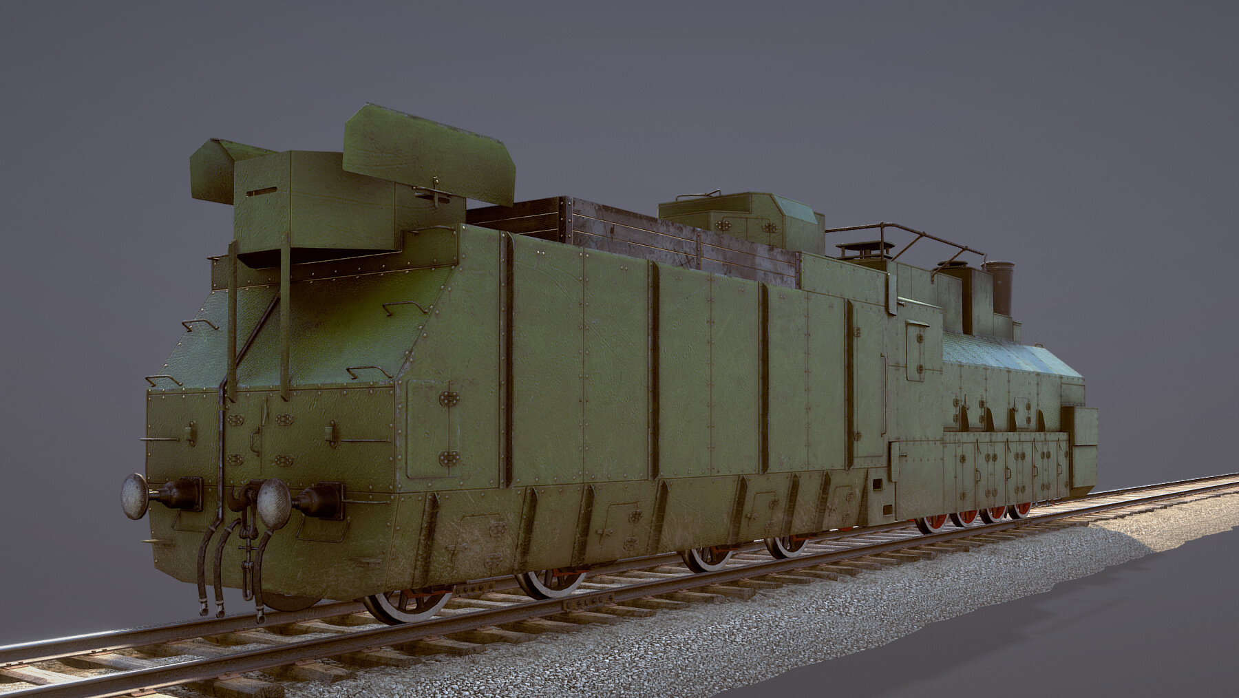 ArtStation - Armored Train PR-35 Locomotive