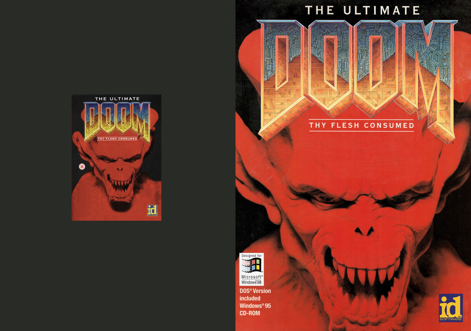 The Ultimate Doom - Thy Flesh Consumed (the lost episode, art by Gregor Punchatz) (scan cover vs. retouched)