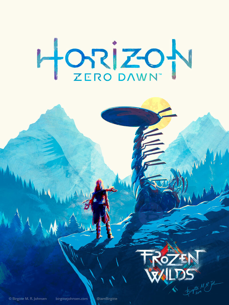 Artstation Horizon Zero Dawn The Frozen Wilds Poster Birgitte Johnsen