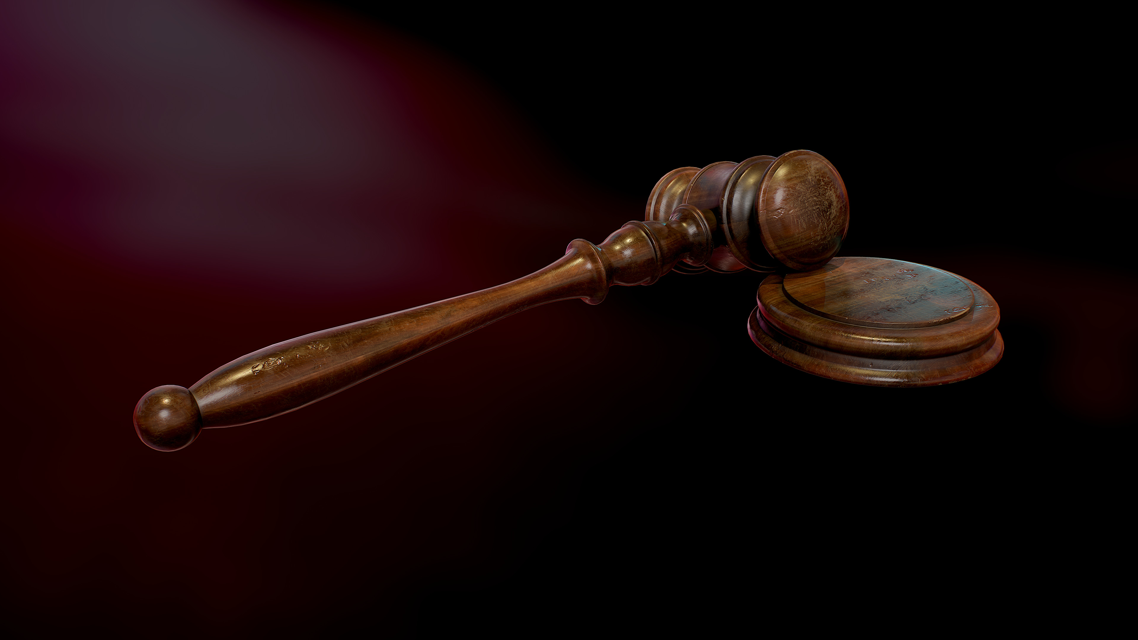 textured and baked gavel- Modeled by another artist